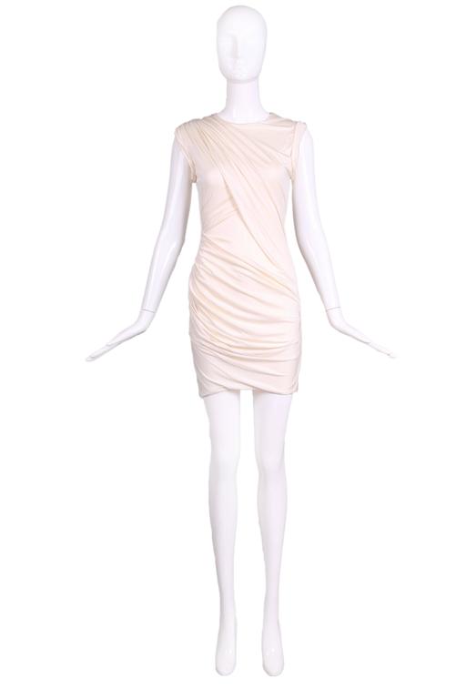 Alexander Wang Creme-Colored Stretch Draped Sleeveless Mini Dress For Sale  at 1stDibs | alexander wang dress sale, alexander wang draped dress, alexander  wang mini dress
