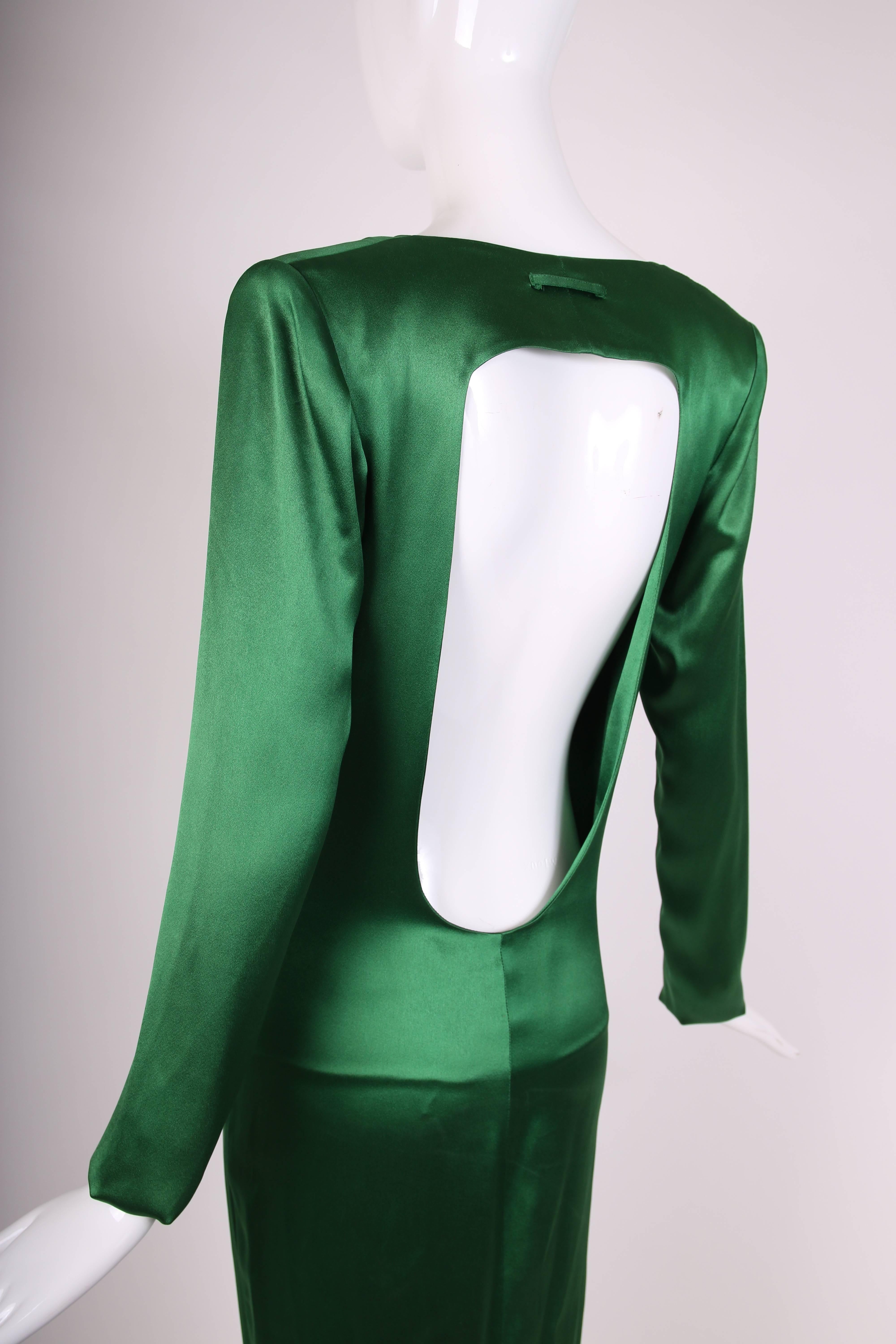 Jean Paul Gaultier Emerald Green Cowl Neck Evening Gown ca. 2014-2015 P/E 1