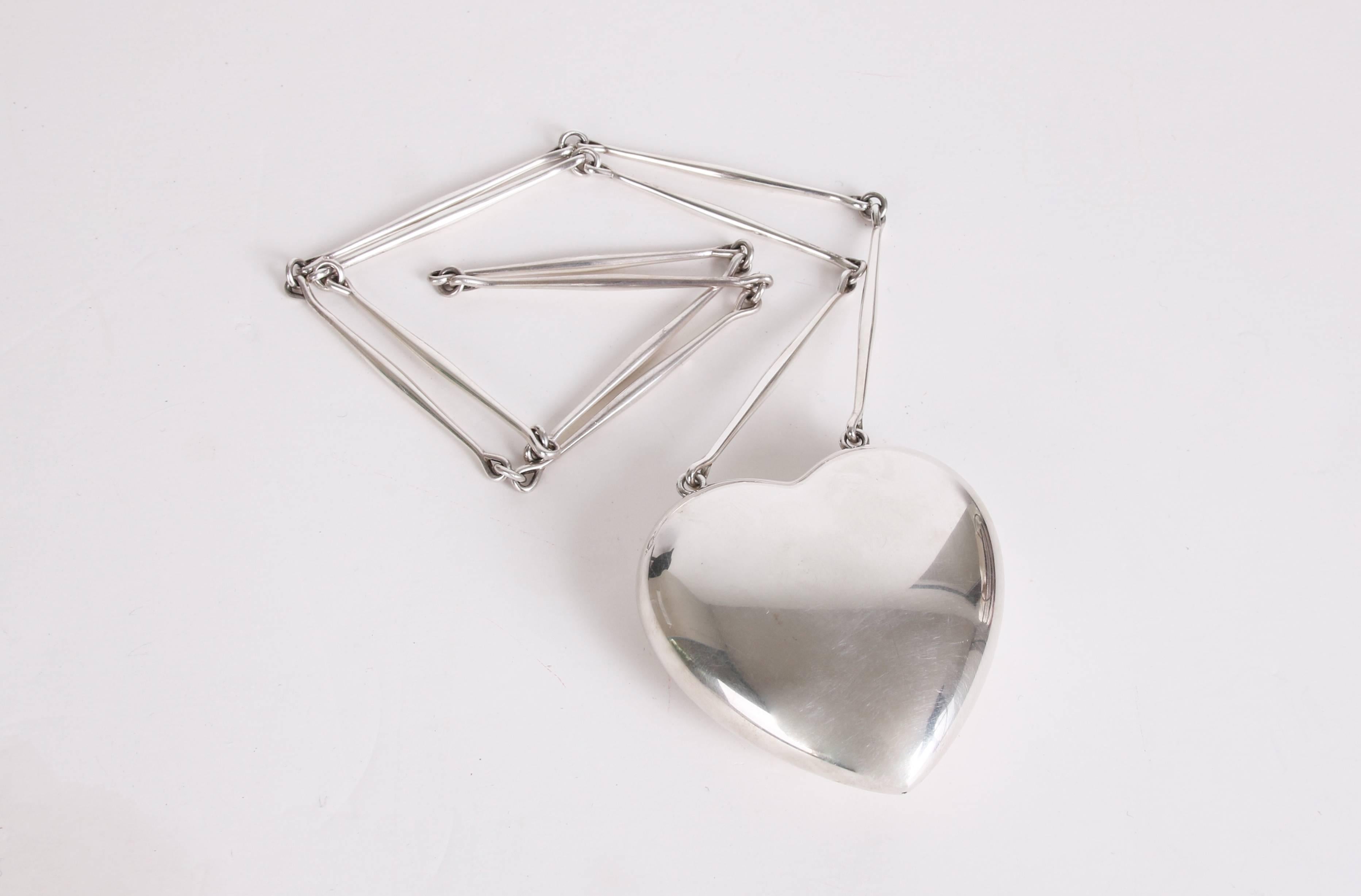 georg jensen silver heart necklace