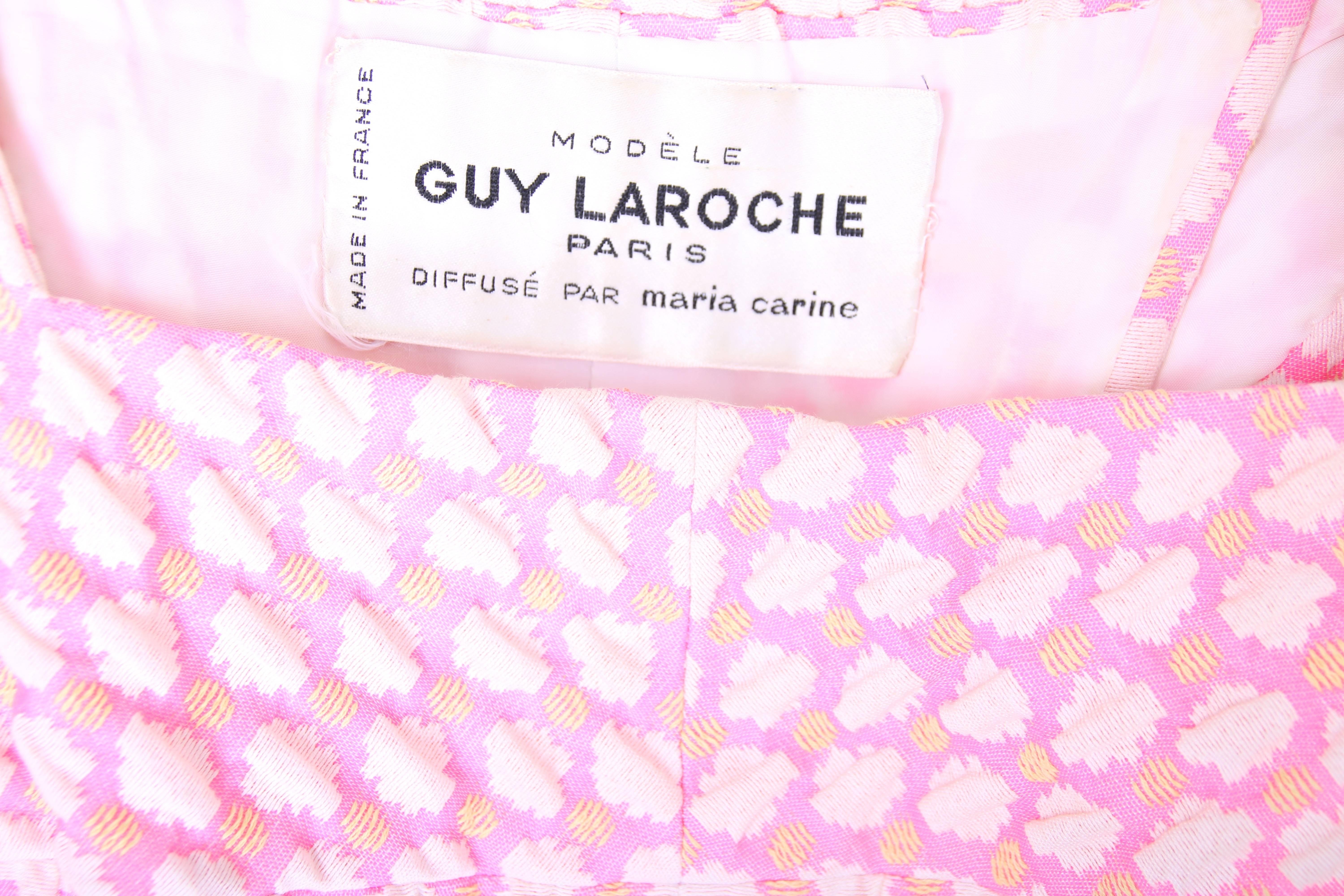 1960's Guy Laroche by Maria Carine Sleeveless Mod Knee-Length Shift Day Dress  2