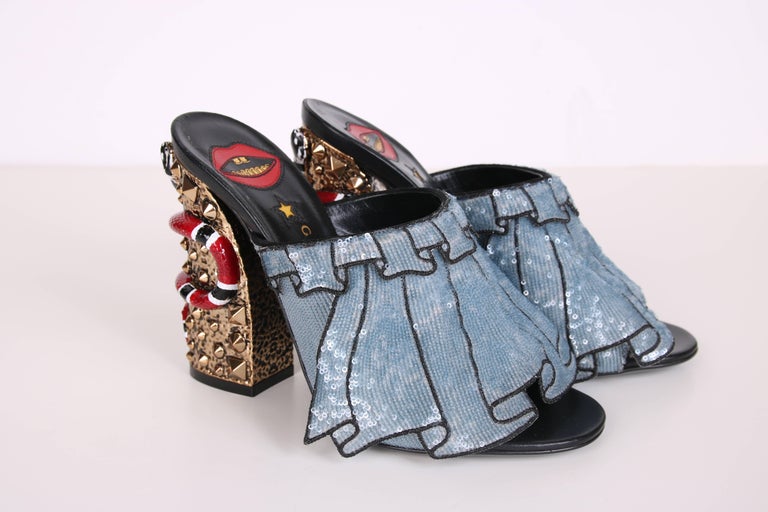 gucci mules with snake