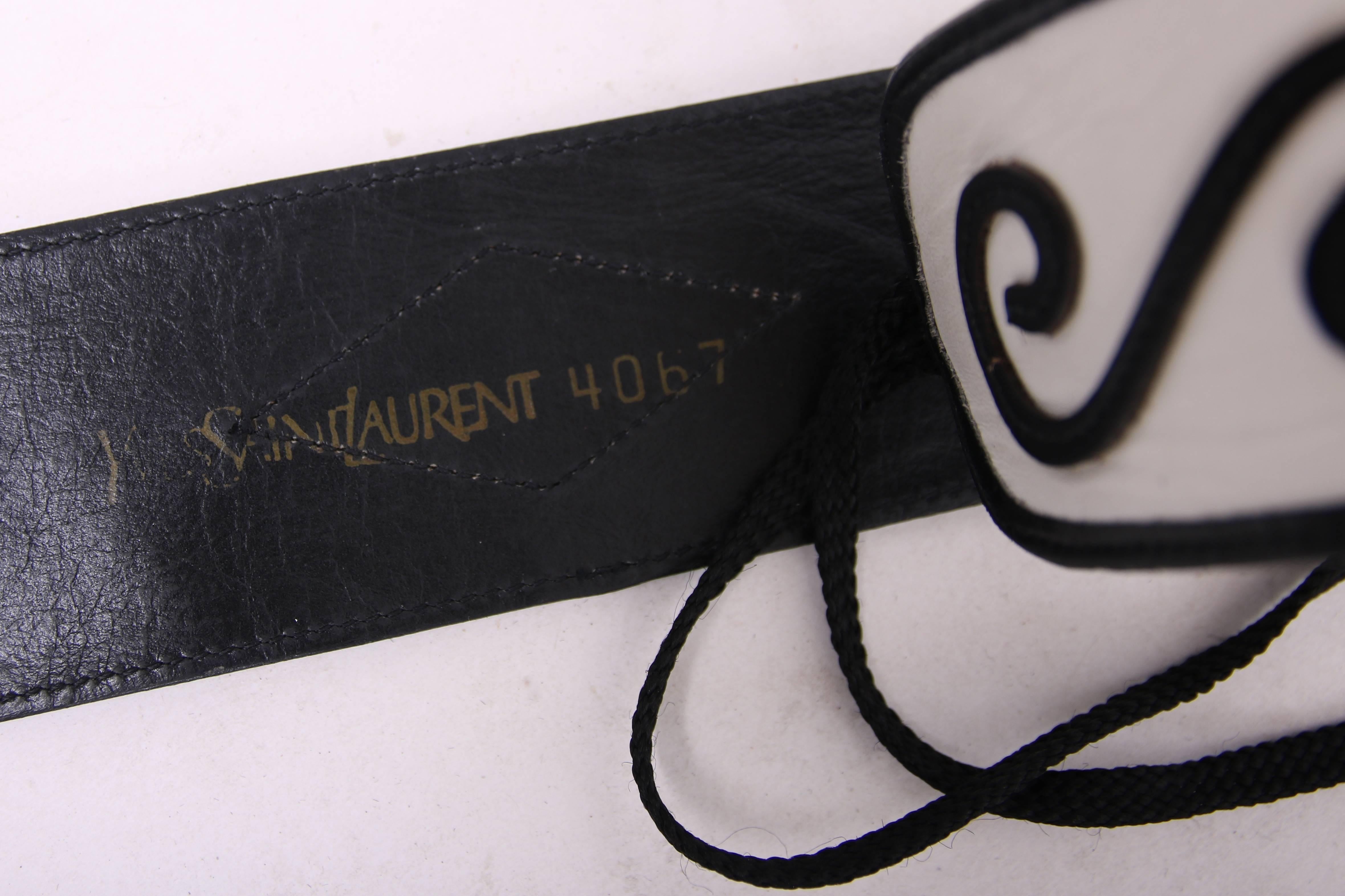 Women's 1970's Yves Saint Laurent YSL Haute Couture Leather Belt For Sale