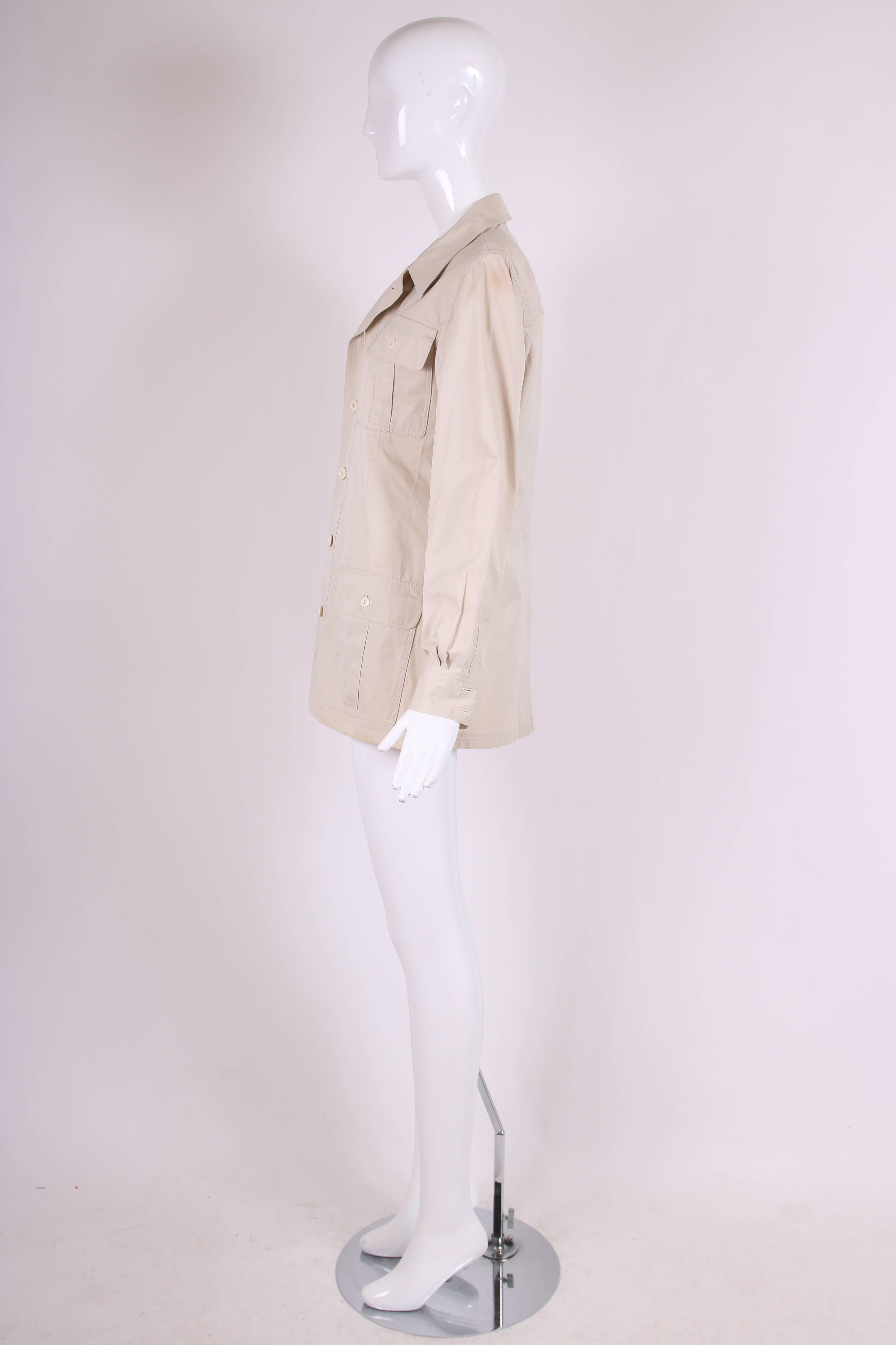 1970s Yves Saint Laurent YSL Safari Top Jacket In Excellent Condition In Studio City, CA