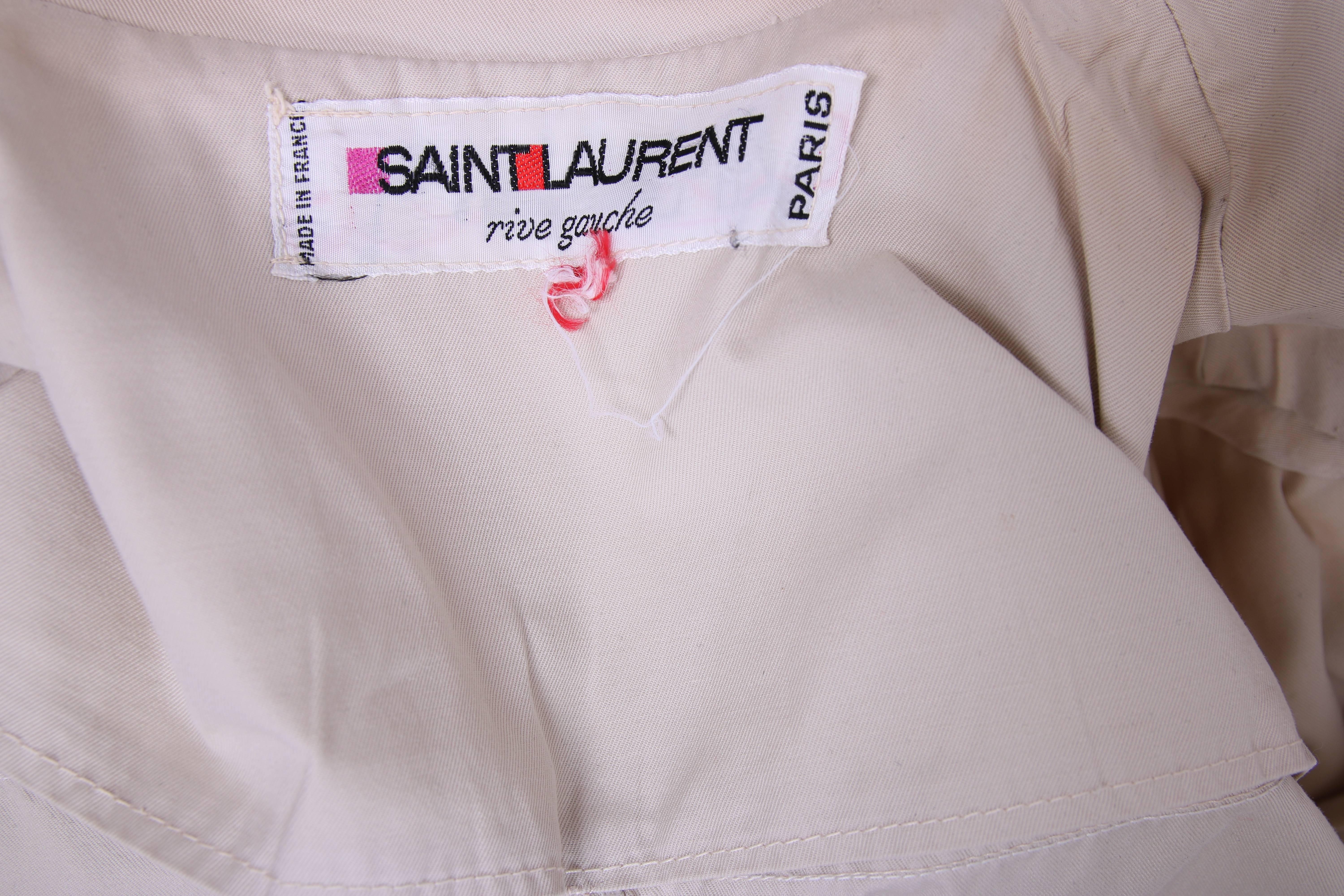 1970s Yves Saint Laurent YSL Safari Top Jacket 2