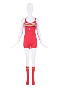 1970's Emilio Pucci Cotton Stretch Romper Onesie W/Matching Socks