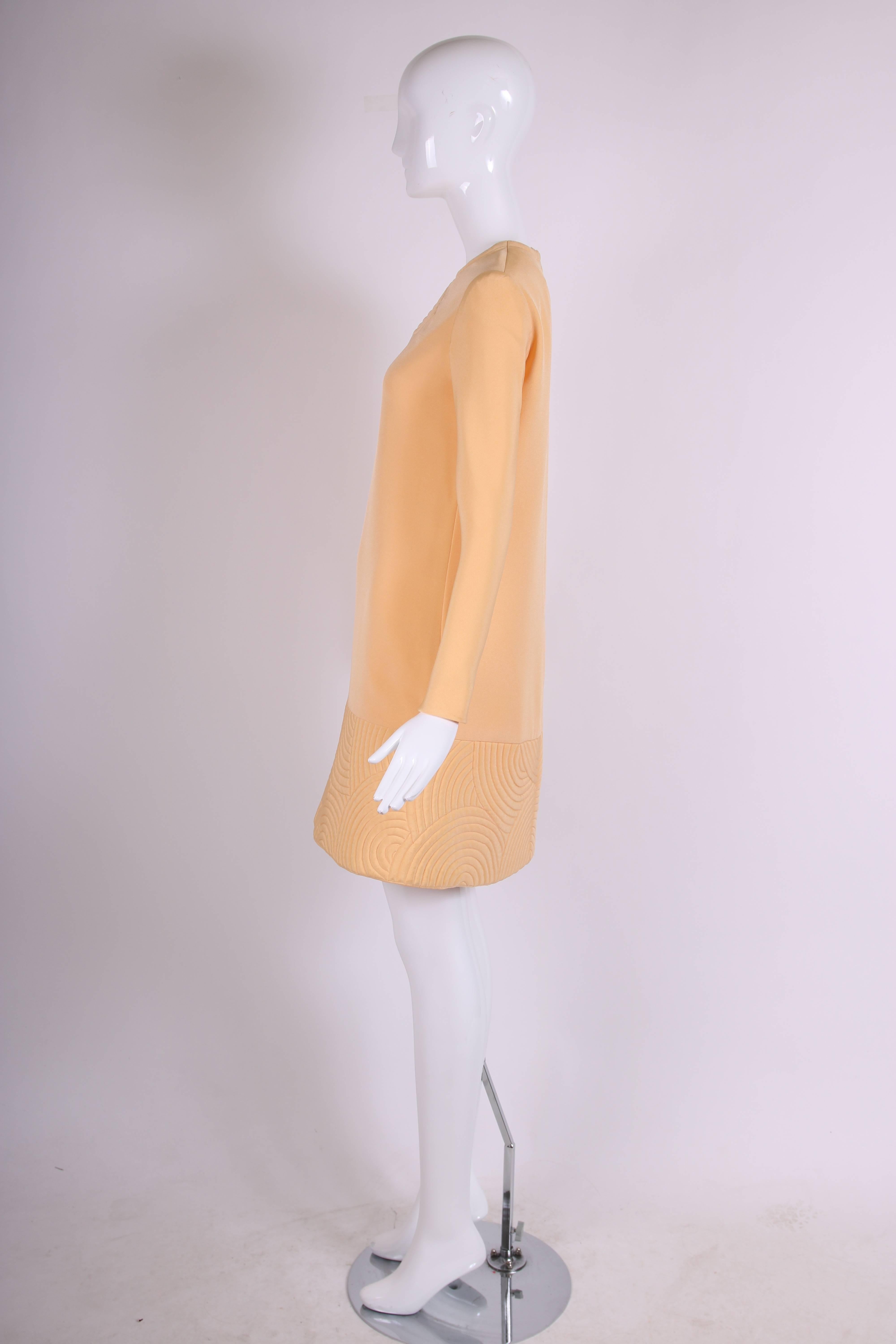 Orange Pierre Cardin Mod Space Age Mini Dress with Geometric Design, 1970s For Sale