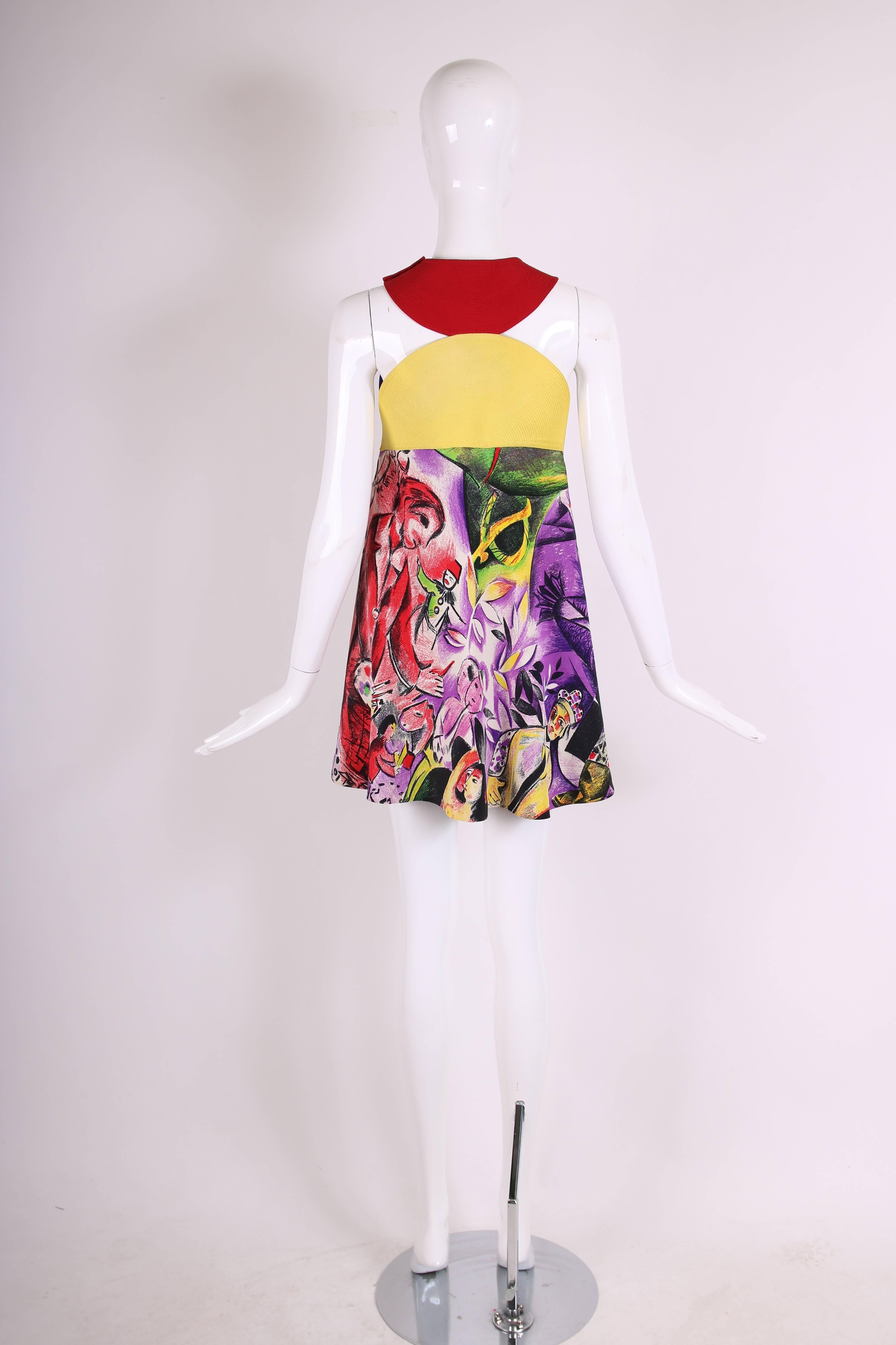 Women's 1992 Gianni Versace Couture Multi-Colored Silk 