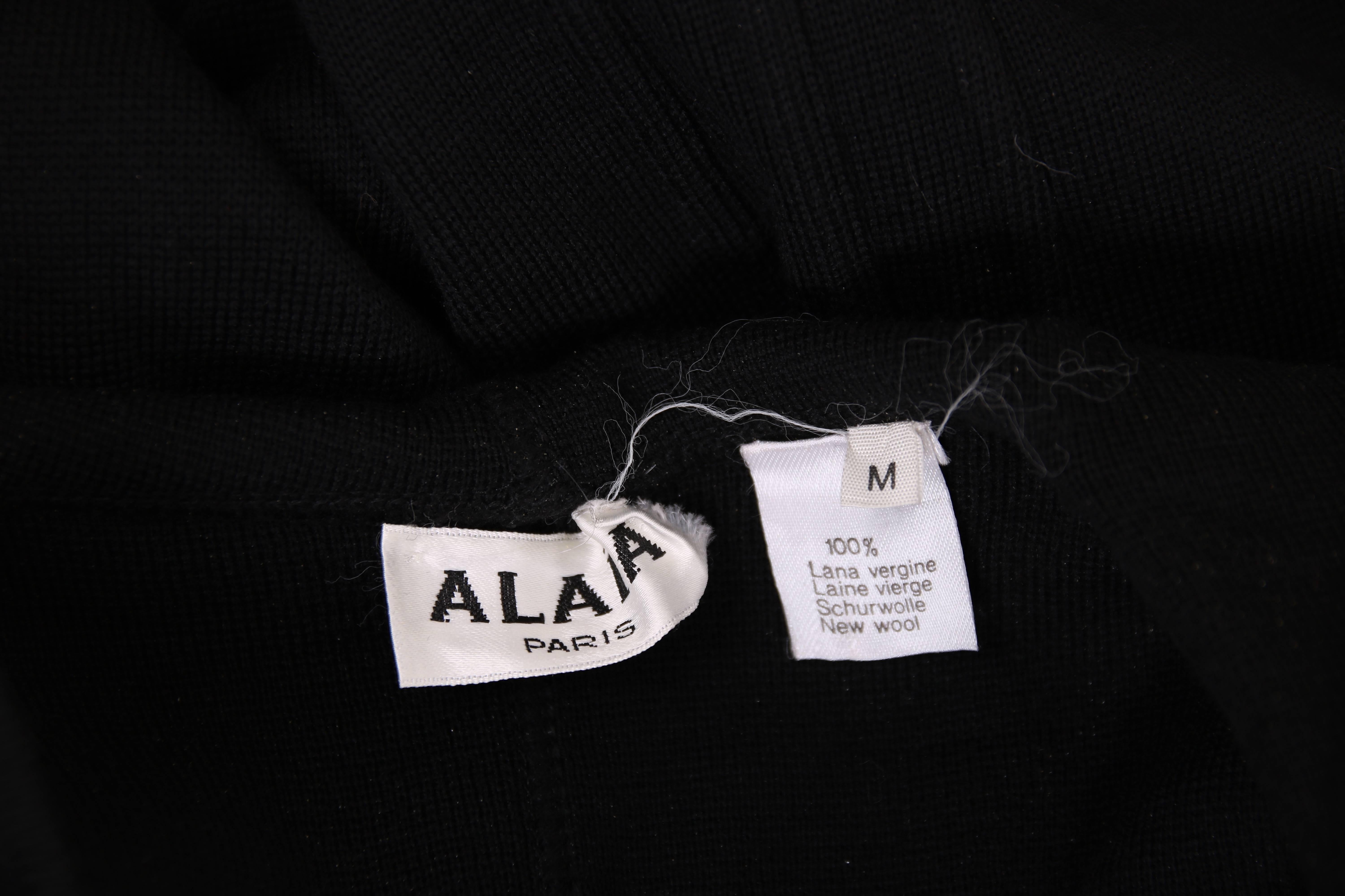Alaia Museum Quality Black Hooded And Zippered Bodycon Dress, 1986 1