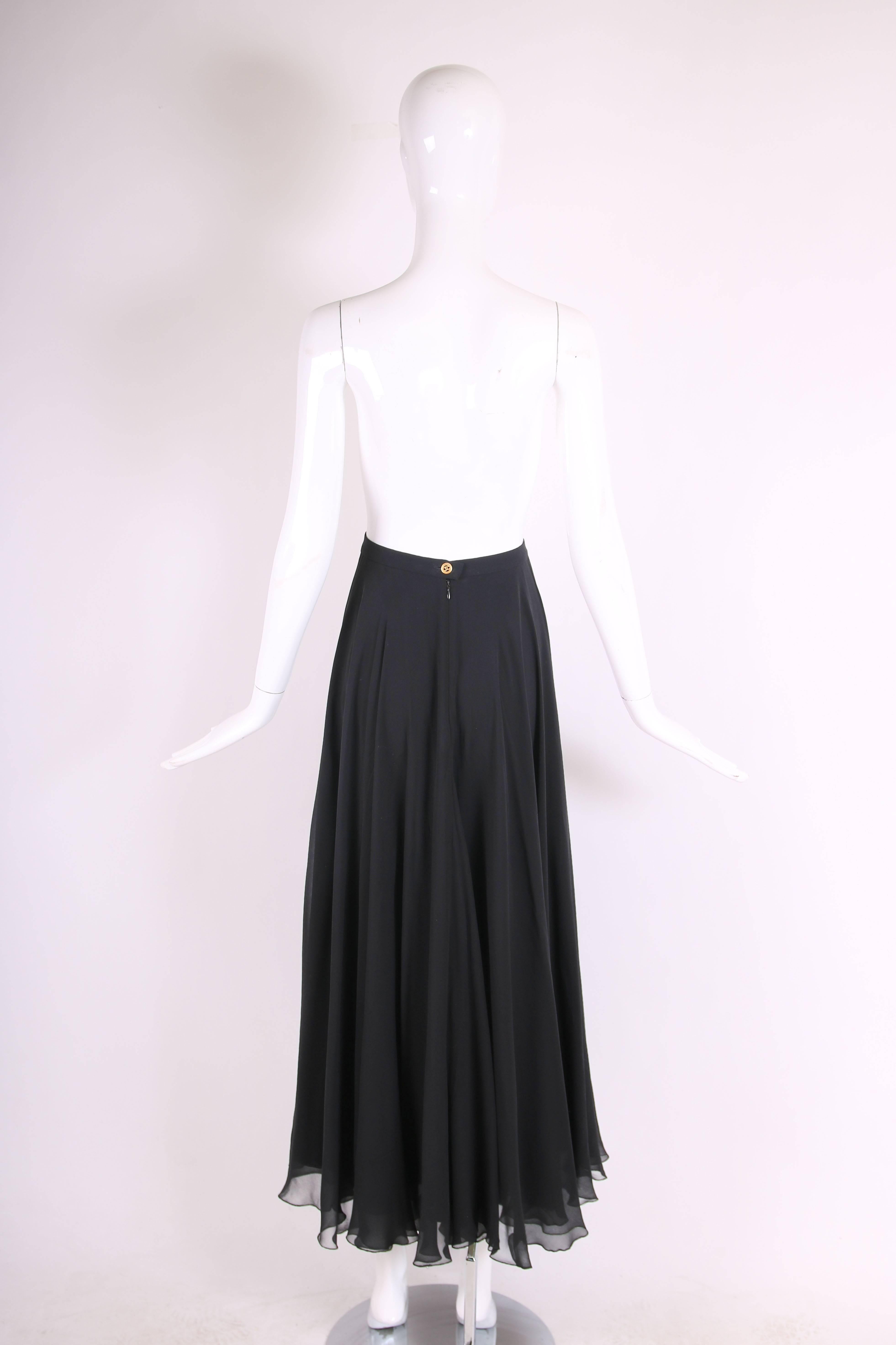 silk chiffon skirt