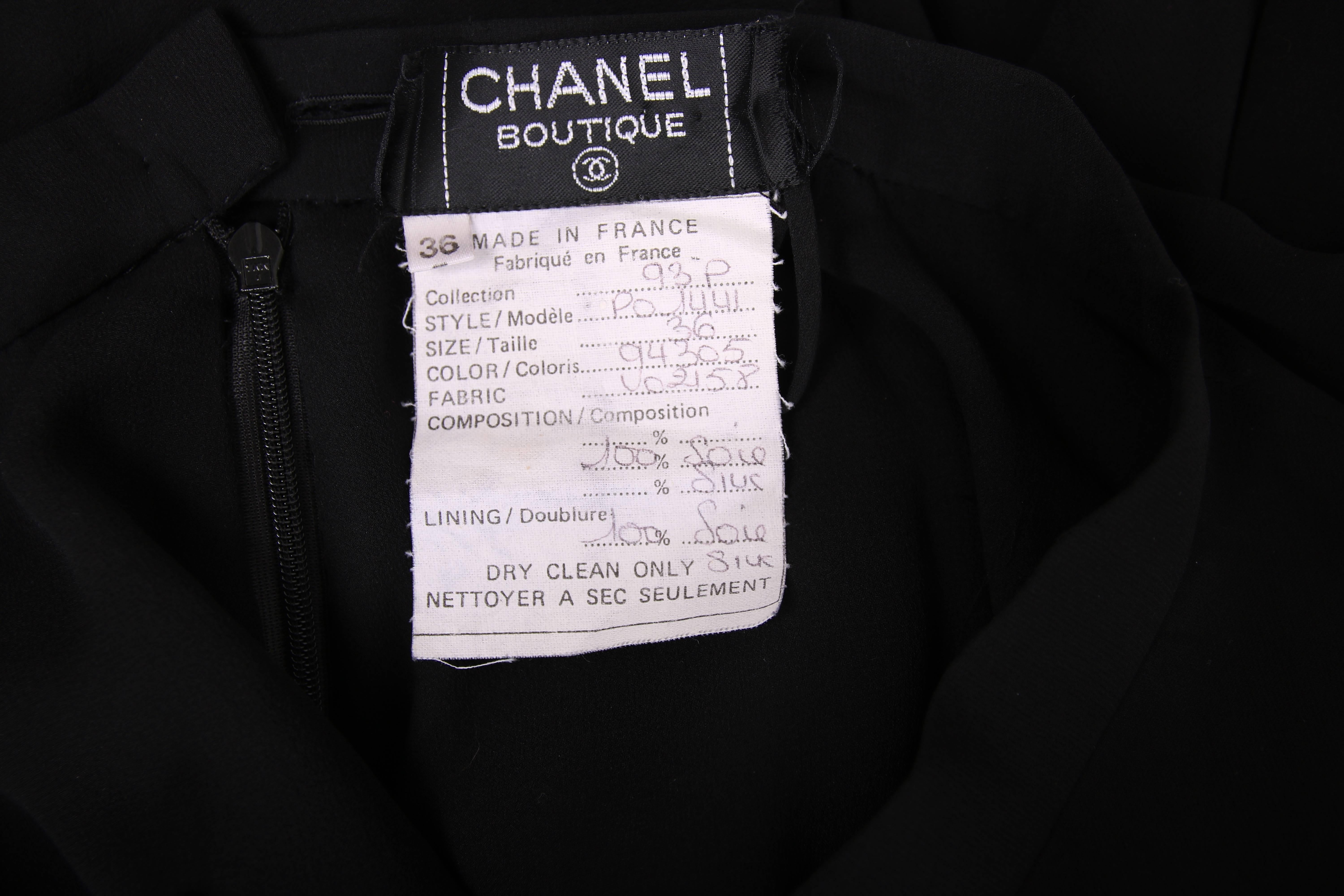 Women's Chanel Black Silk Chiffon Multi-Layered Maxi Skirt, 1993 