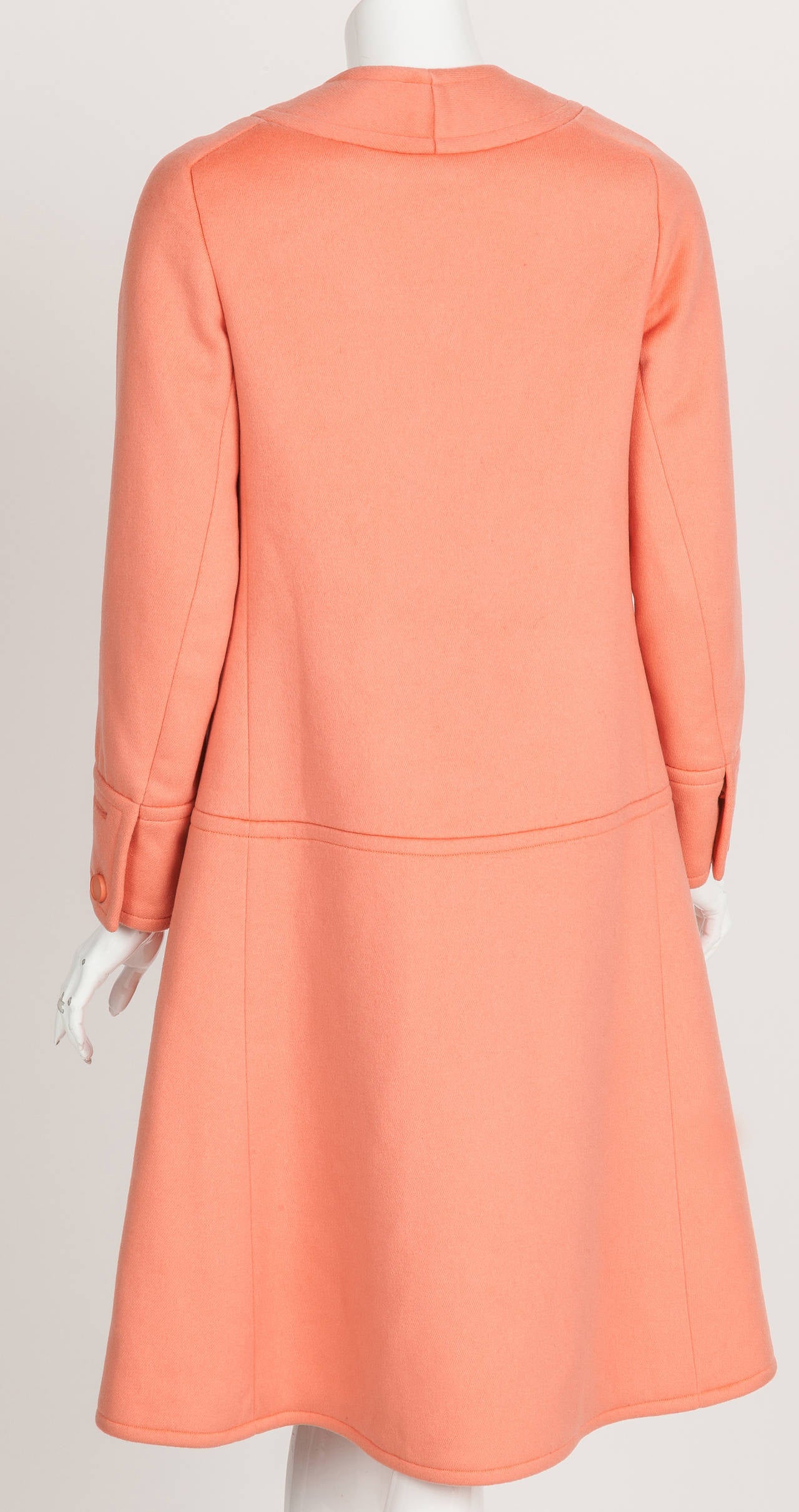 Women's Philippe Venet Haute Couture Melton Wool Coat ca. 1970