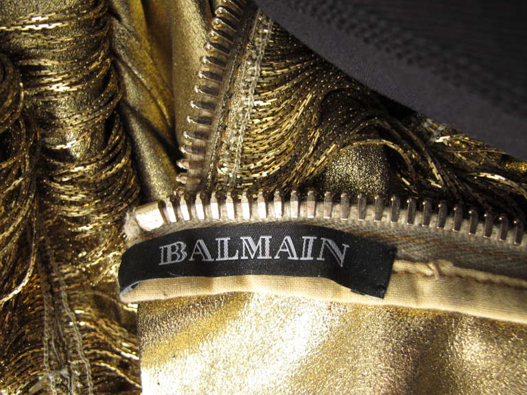 2010 Iconic Balmain Gold Chain Dress In Good Condition In Studio City, CA