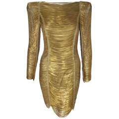 2010 Iconic Balmain Gold Chain Dress
