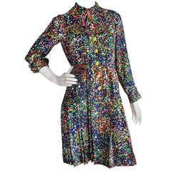Vintage Chanel Haute Couture Silk Dress Circa 1960 Numbered 46968
