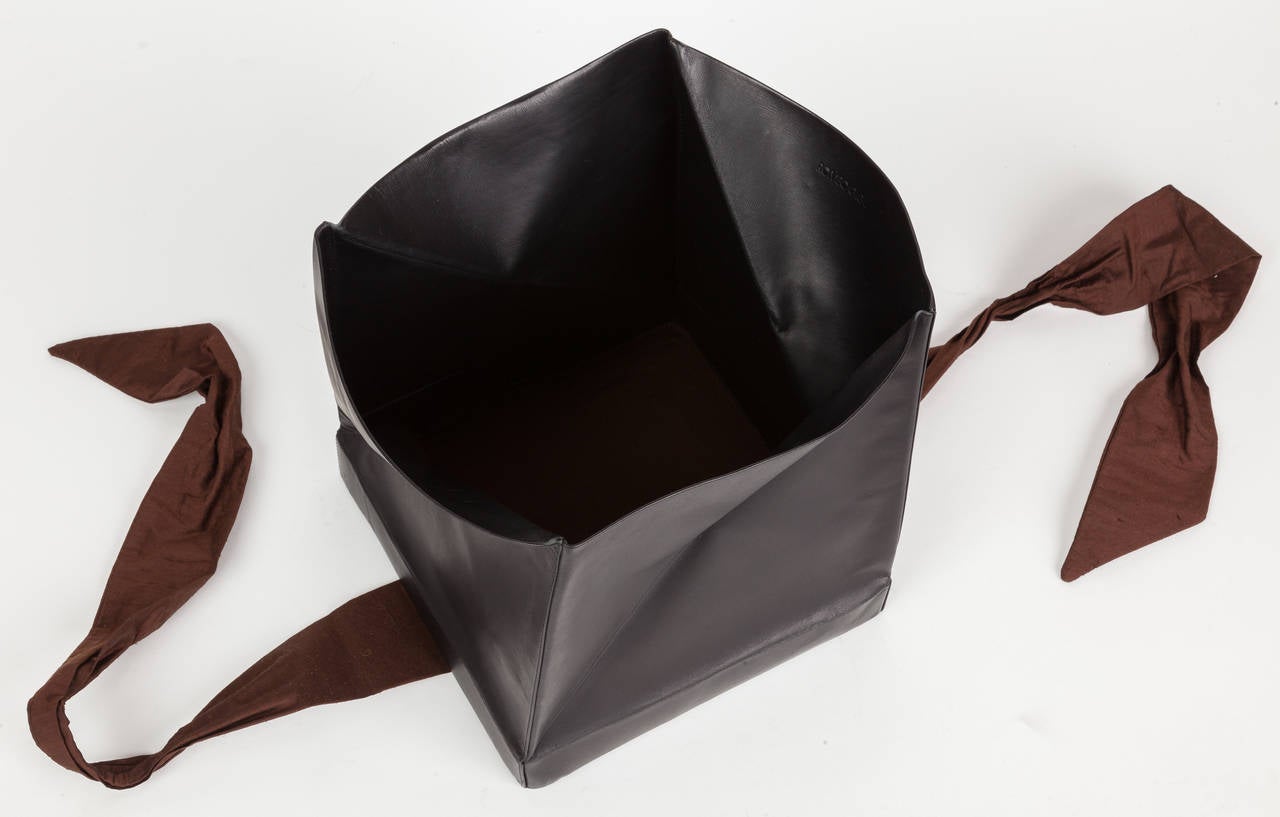 leather origami box
