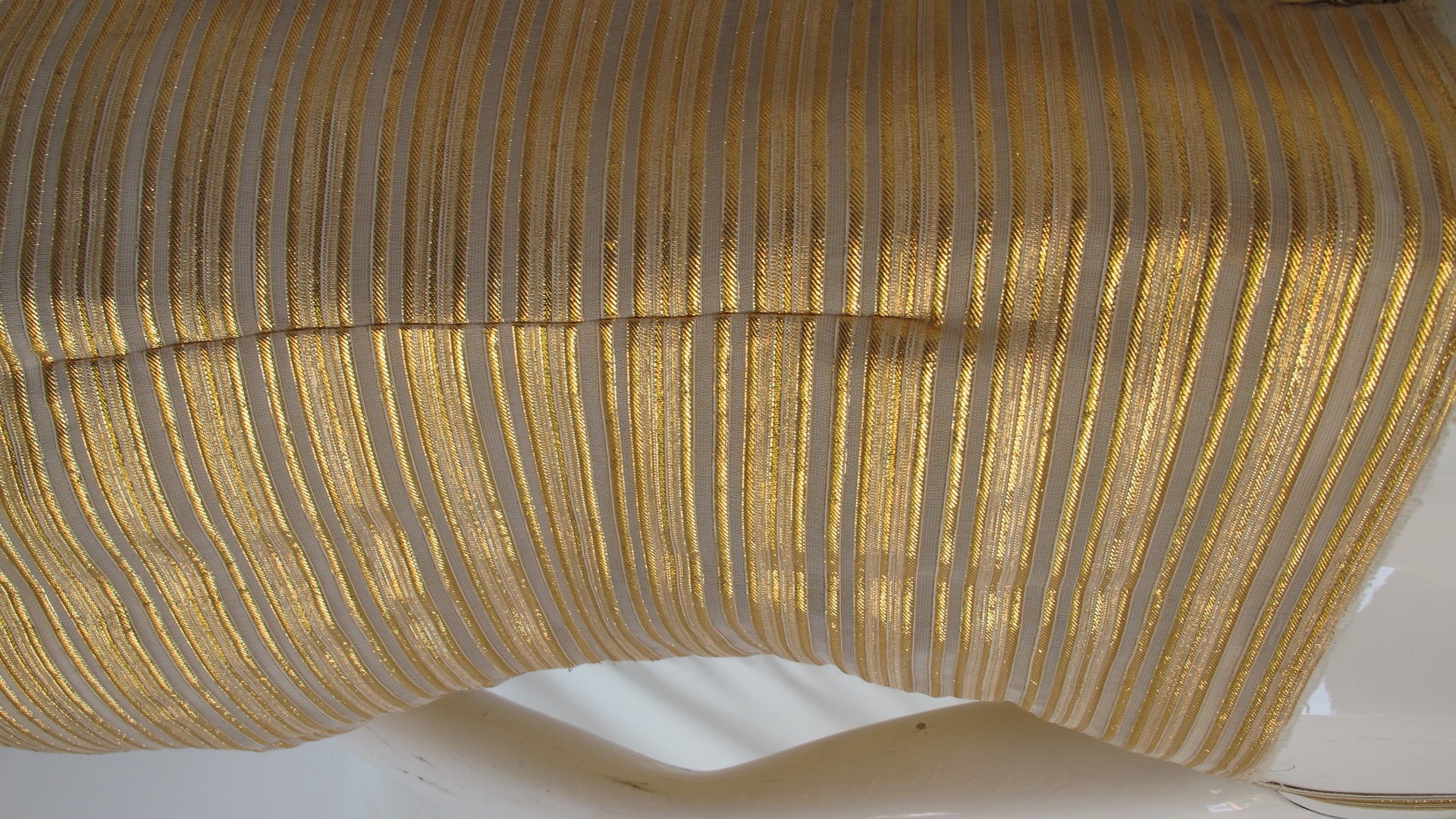 Women's A Missoni Metallic Gold & Creme Striped Cocktail Dress w/Original Tags For Sale