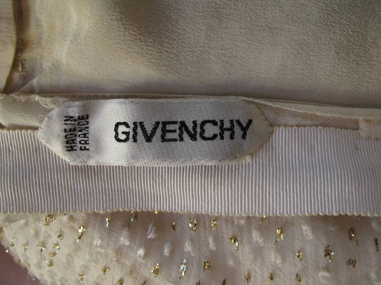 Givenchy Haute Couture Silk Evening Gown w/Beading & Embroidery n°66242 In Excellent Condition In Studio City, CA