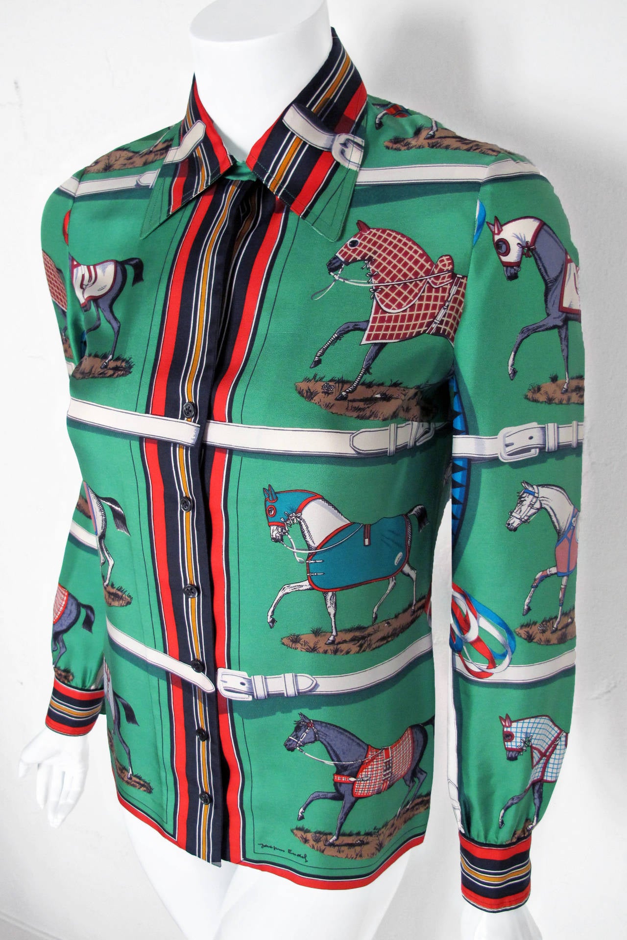 1970's Hermes Silk Blouse 