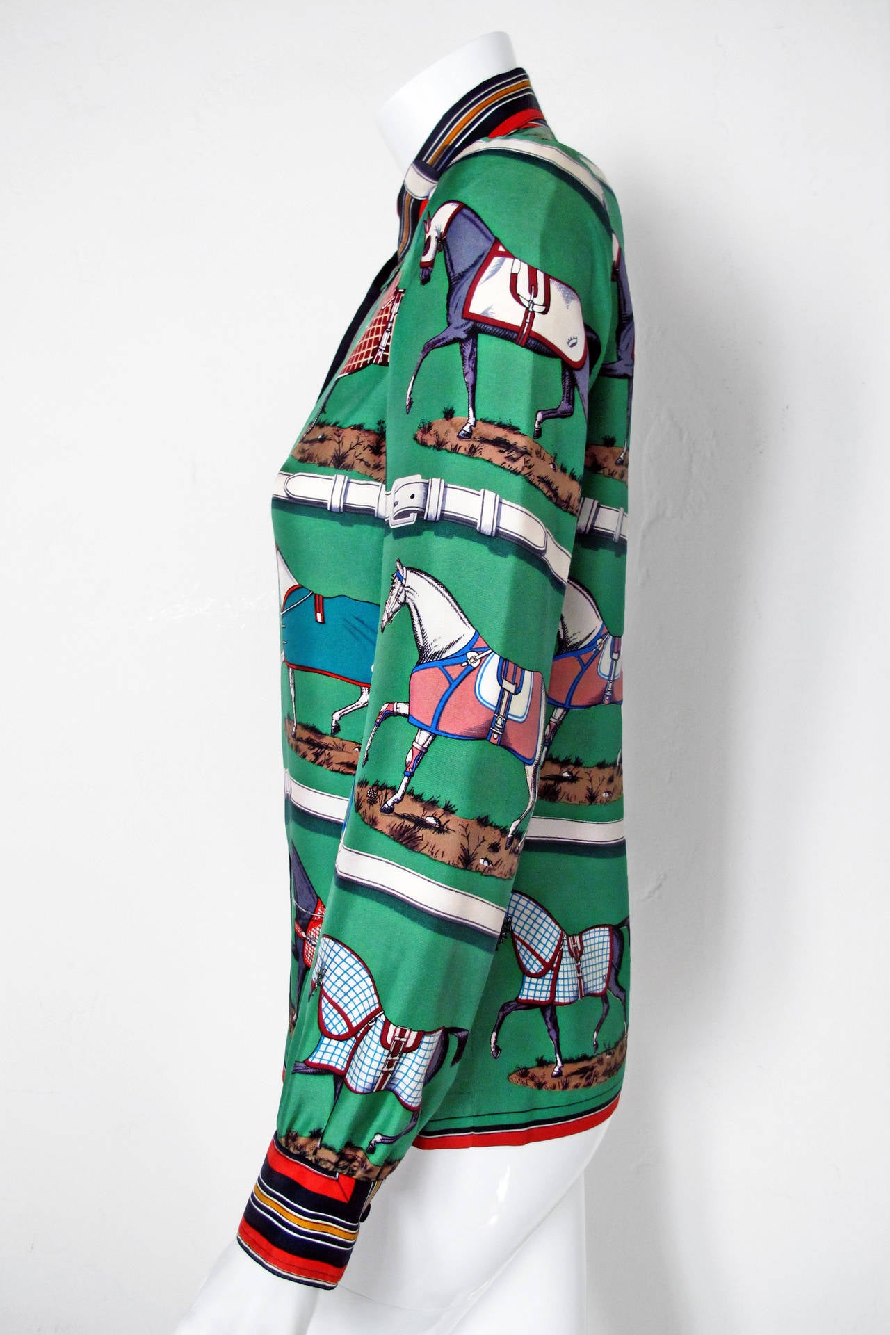 Women's 1970's Hermes Silk Blouse 