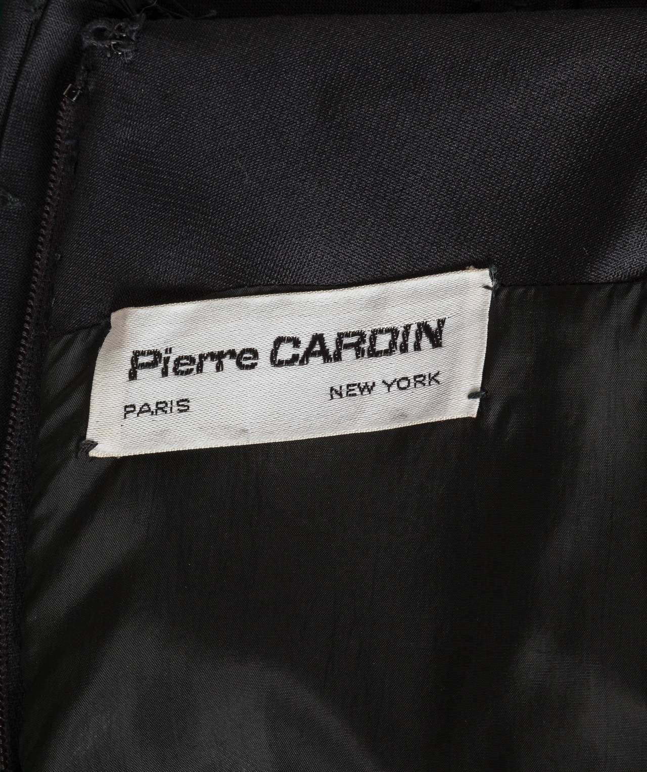 Pierre Cardin Black Silk Gazar 
