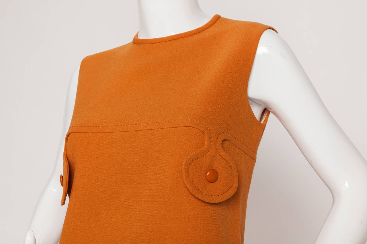 Pierre Cardin Space Age Mod Wool Crepe Jacket and Dress Ensemble ca.1971 3
