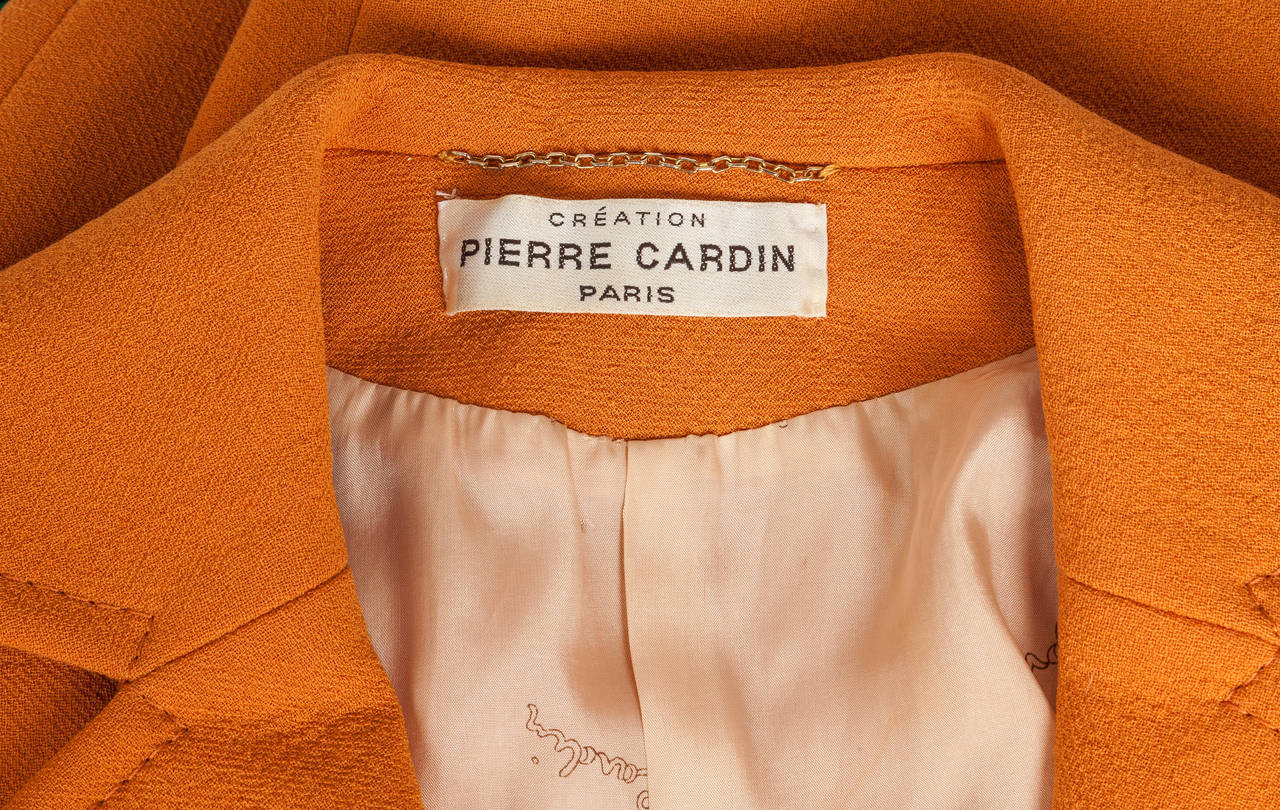 Pierre Cardin Space Age Mod Wool Crepe Jacket and Dress Ensemble ca.1971 4