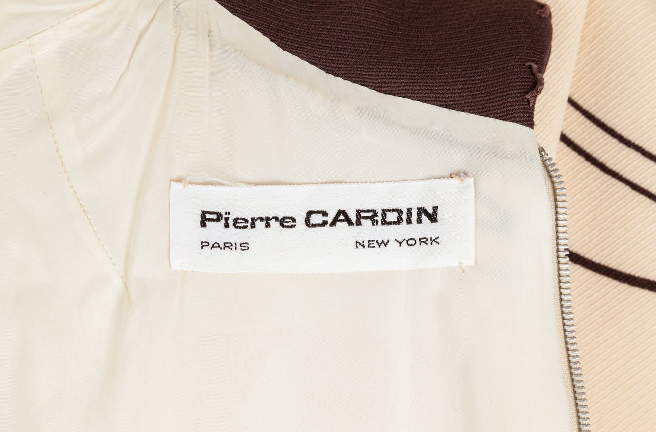 1969 Pierre Cardin Mod Wool Mini-Dress with Abstract Print 2