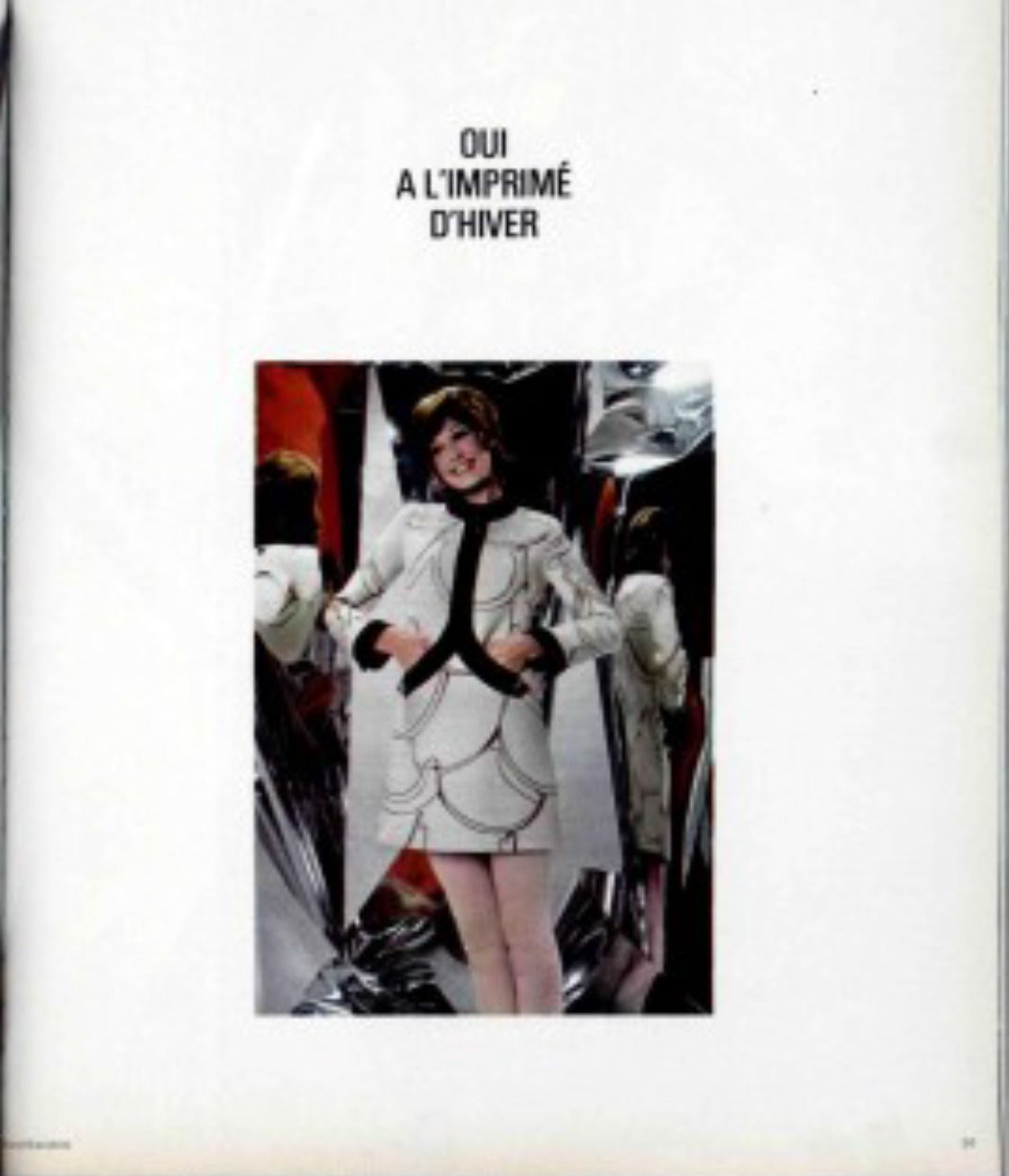 1969 Pierre Cardin Mod Wool Mini-Dress with Abstract Print 3