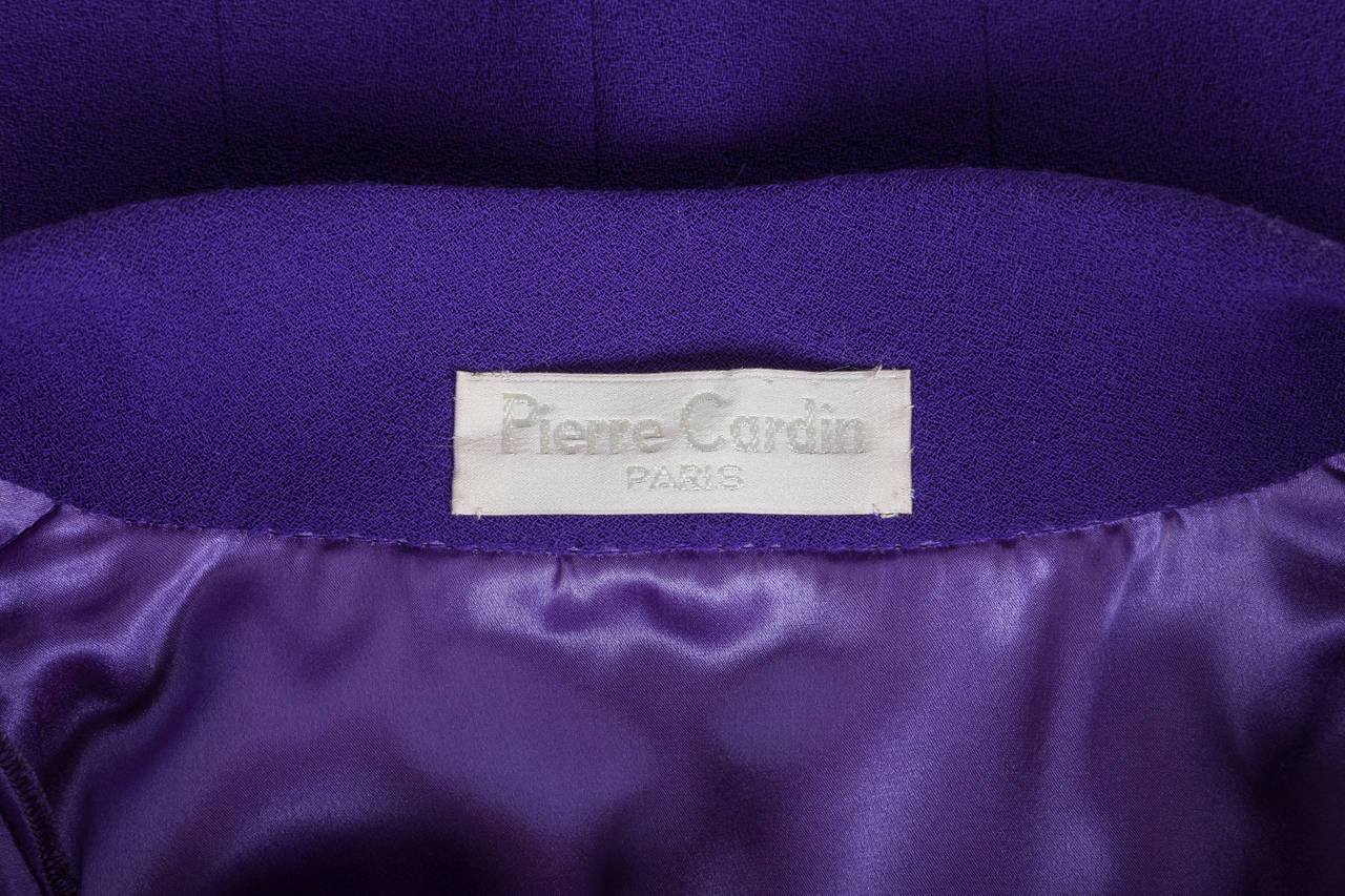 Rare Pierre Cardin Haute Couture Wool Cocktail Dress w/Geometric Design ca. 1992 4