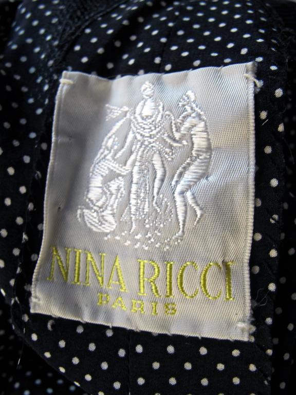 1980s Unlabeled Nina Ricci by Girard Pipard Haute Couture Red Silk & Net Leaf or Petal Dress