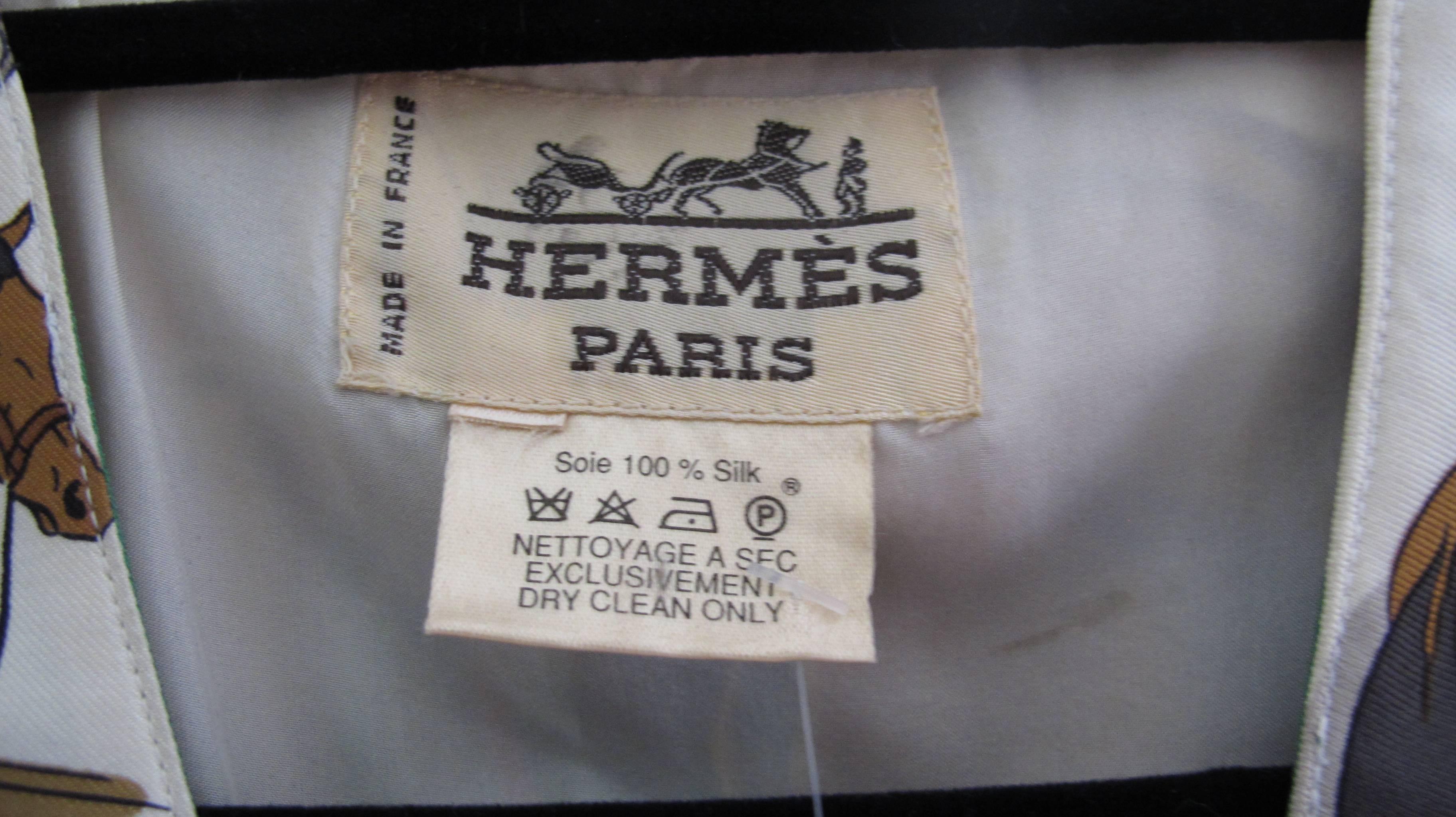 Vintage Hermes 100% Silk 