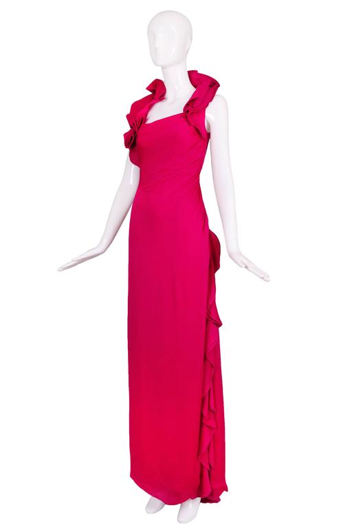 collar evening gown