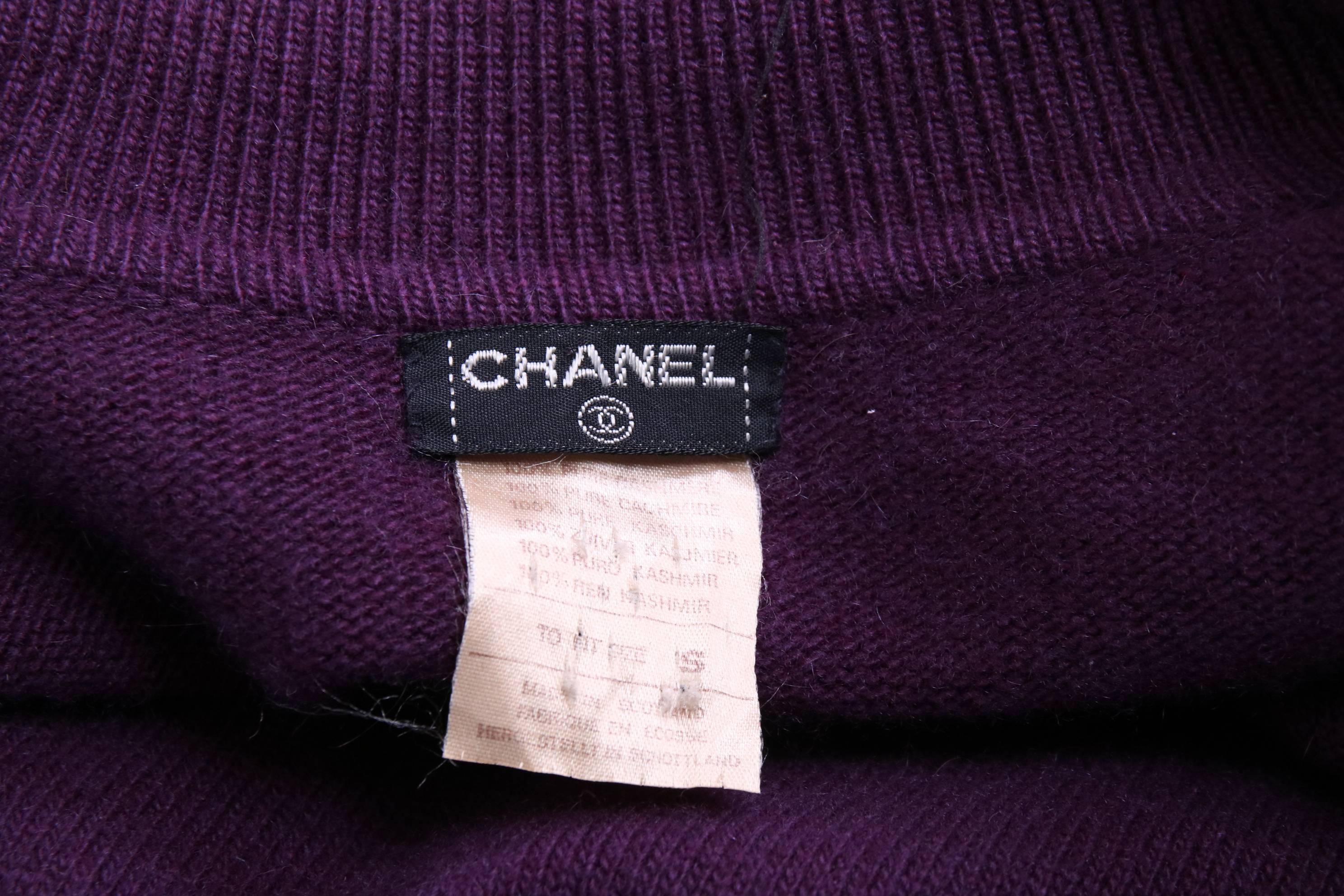 chanel purple sweater