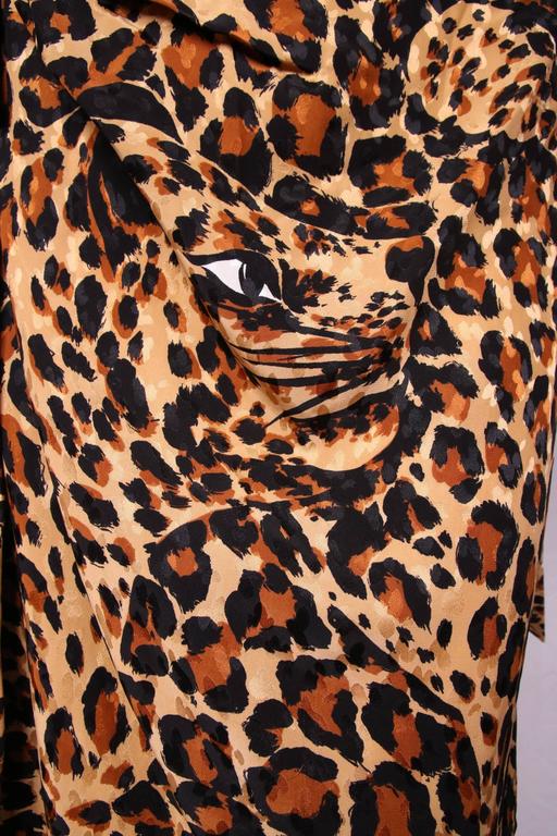 Vintage Yves Saint Laurent YSL Silk Leopard 