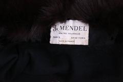 Rare J. Mendel Black Astrakhan & Fox Fur Trim Wraparound Cape Circa 1983
