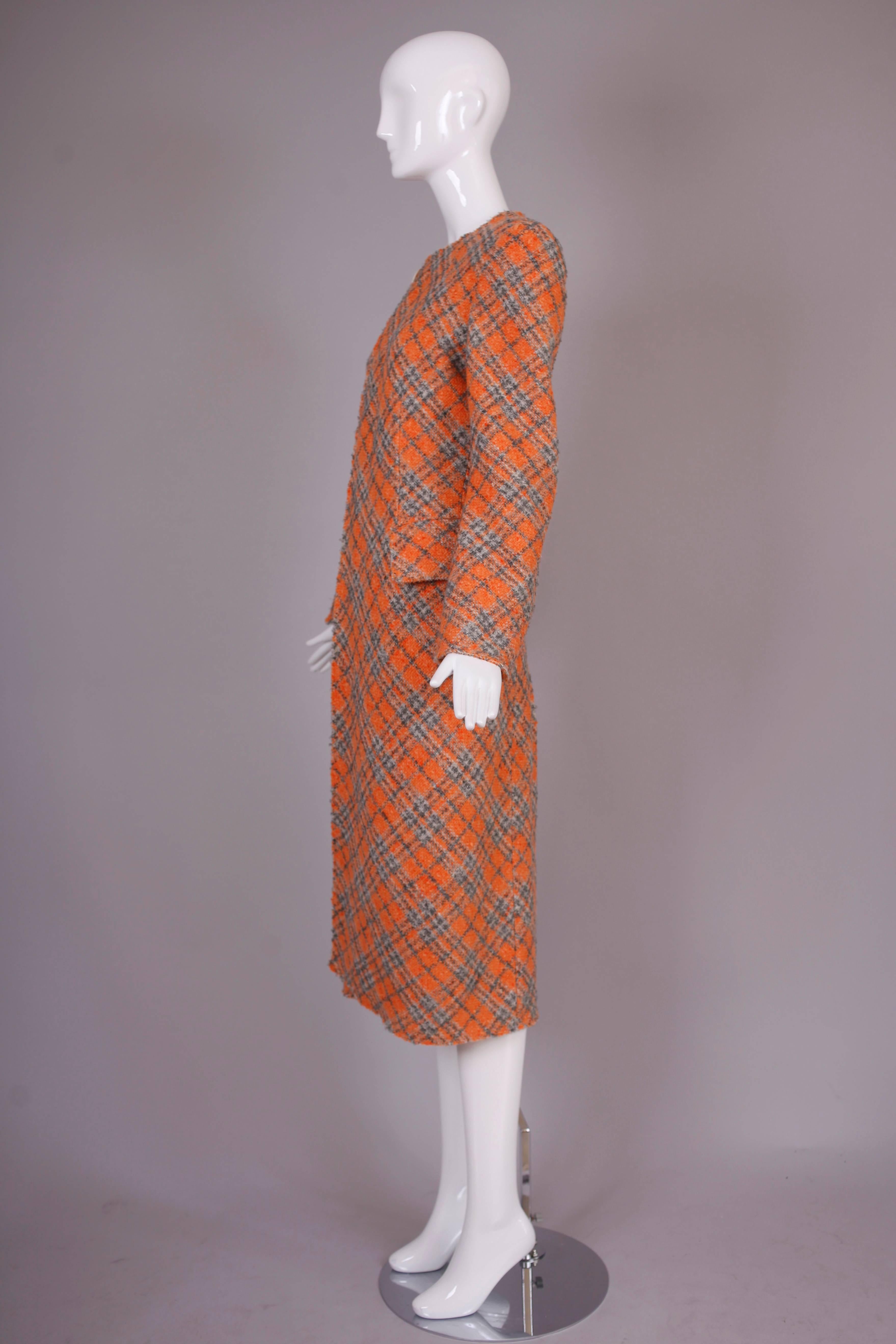 2013 Junya Watanabe for Comme des Garcons Plaid Wool Boucle Coat In Excellent Condition In Studio City, CA