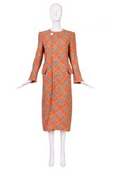 2013 Junya Watanabe for Comme des Garcons Plaid Wool Boucle Coat