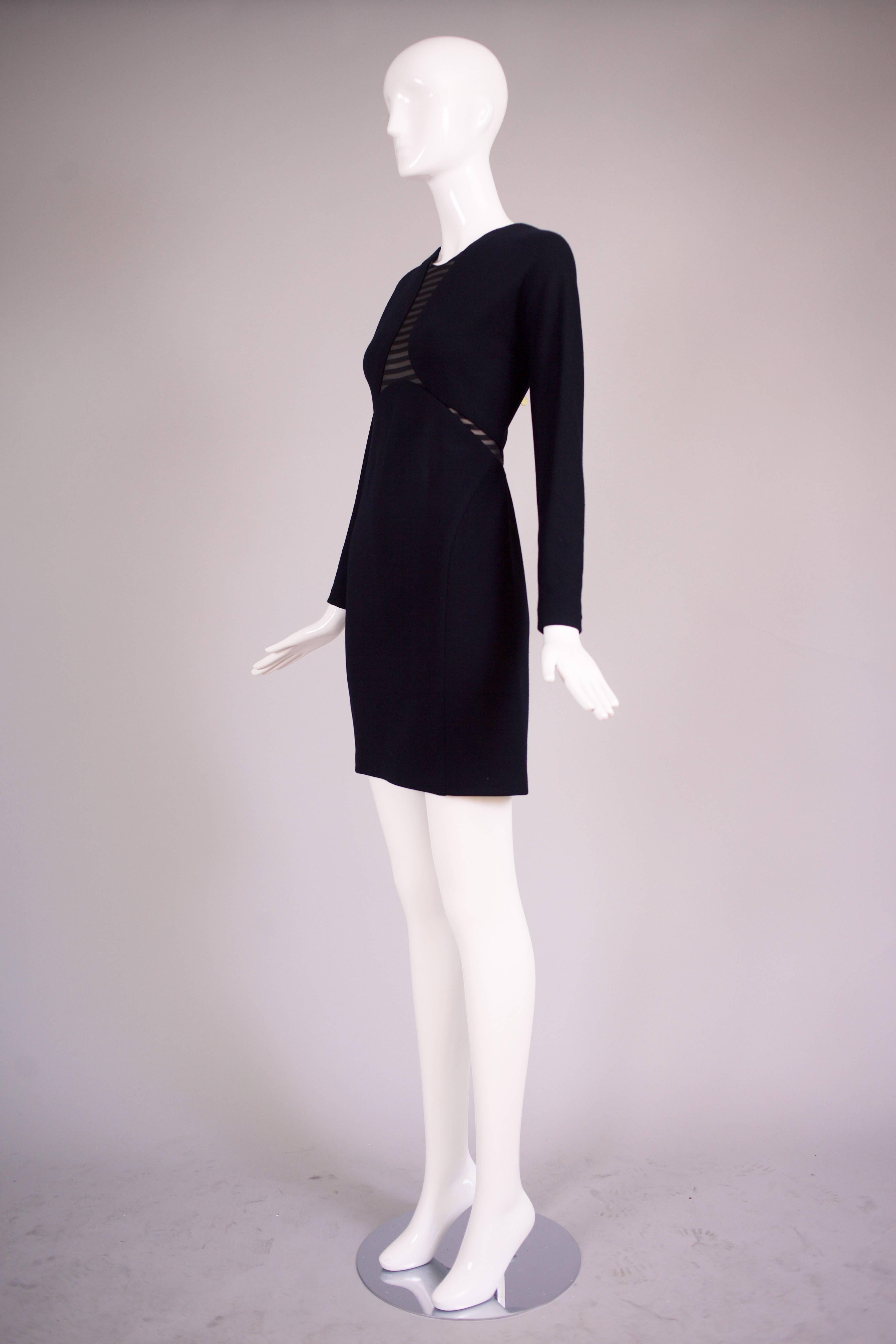Women's 1990s Geoffrey Beene Little Black Dress w/Cutouts