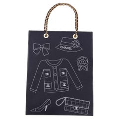 Chanel Navy Canvas "Lucky Charms" Shopper Tote