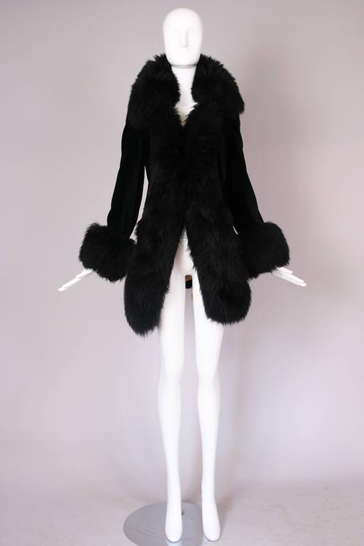 Vivienne Westwood Black Velvet Jacket With Oversized Faux Vivienne Westwood Black Velvet Jacket With Oversized Faux