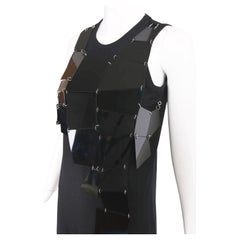 Abito Comme des Garcons con forme astratte acriliche lucide sul davanti Ca. 1994