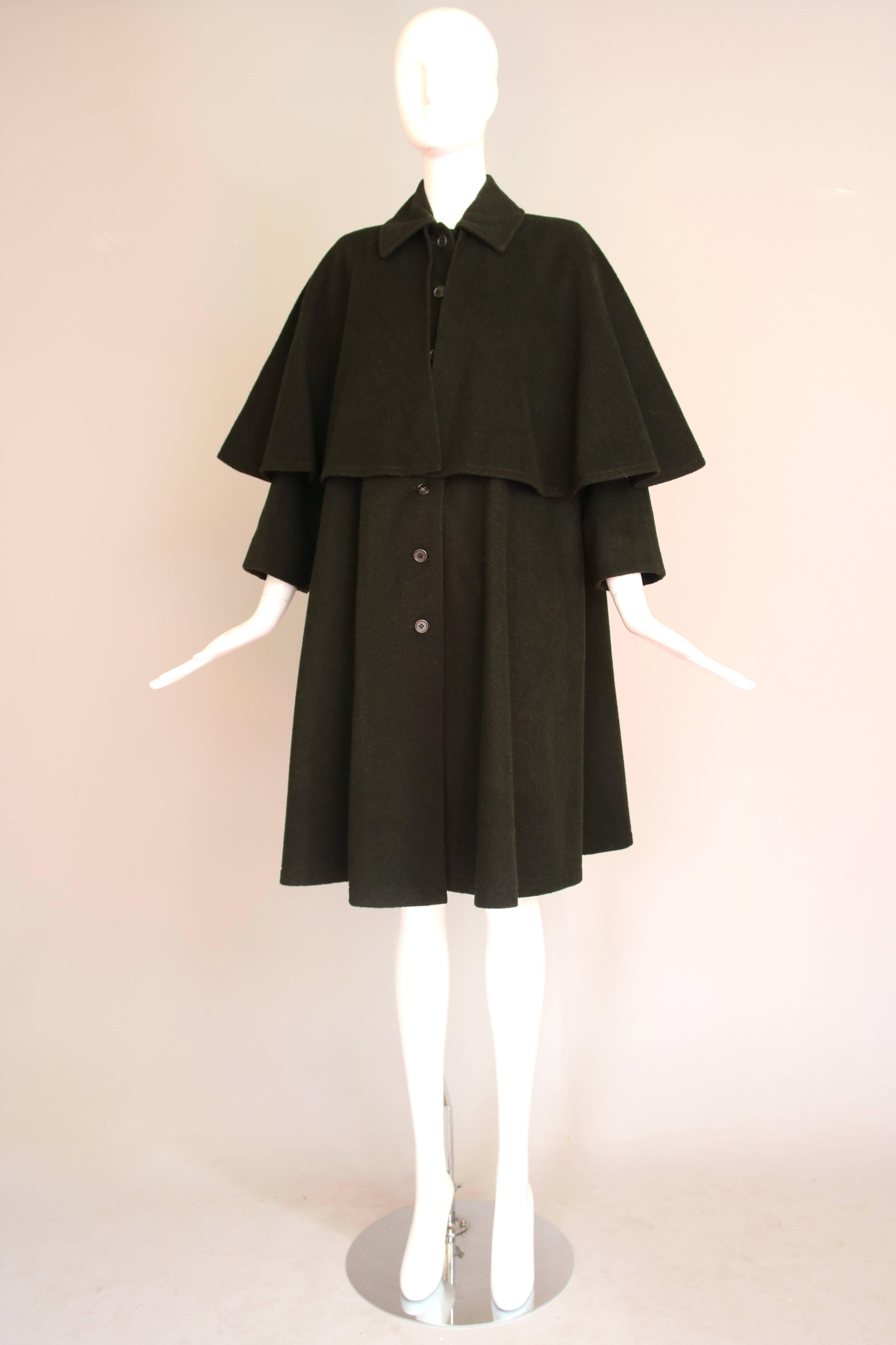 coat with cape attached