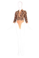 Iconic Vintage Alaia Leopard Print Bodysuit