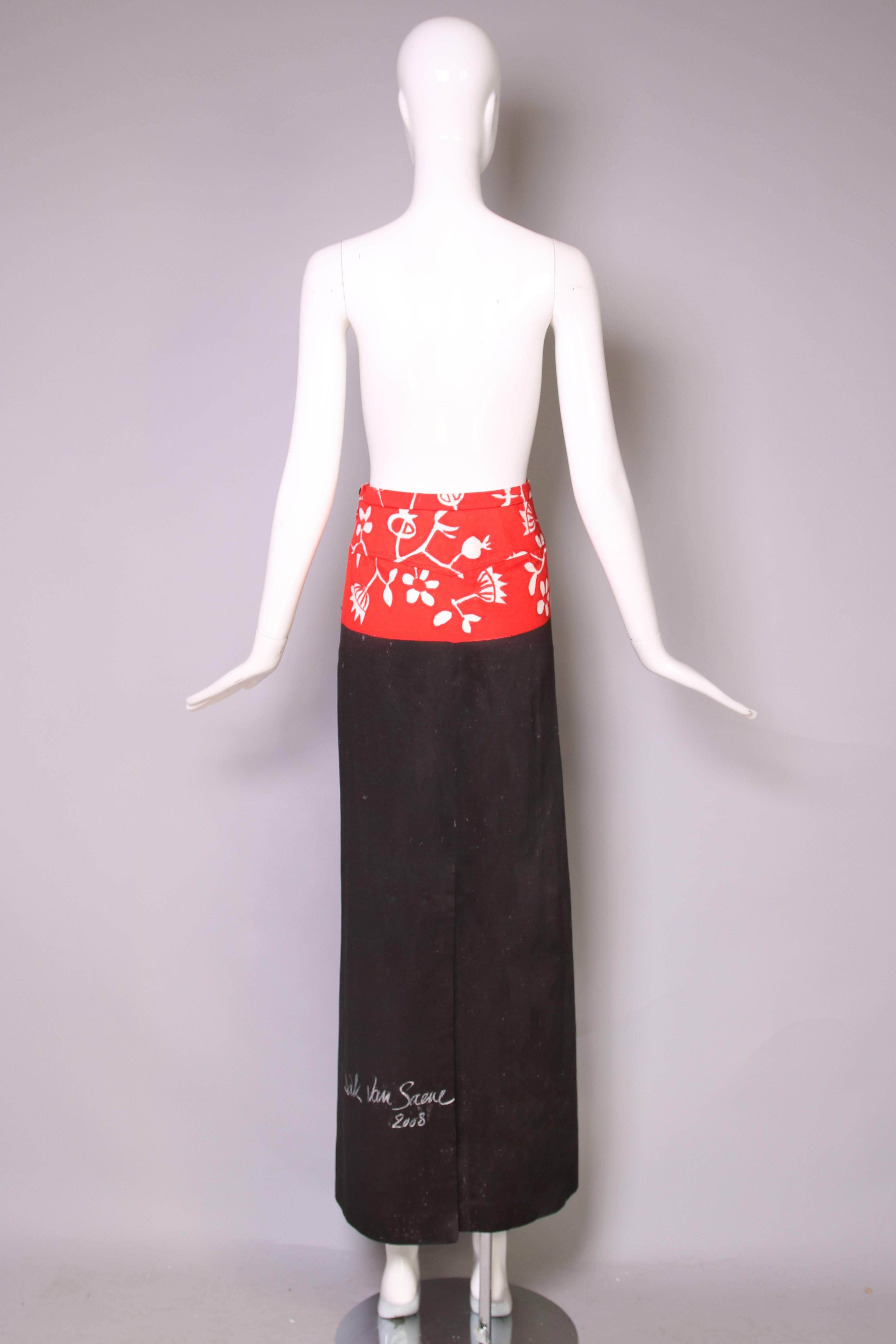 Marron 2008 Dirk Van Saene d'Anvers Six Jupe Maxi avec les jambes d'une femme