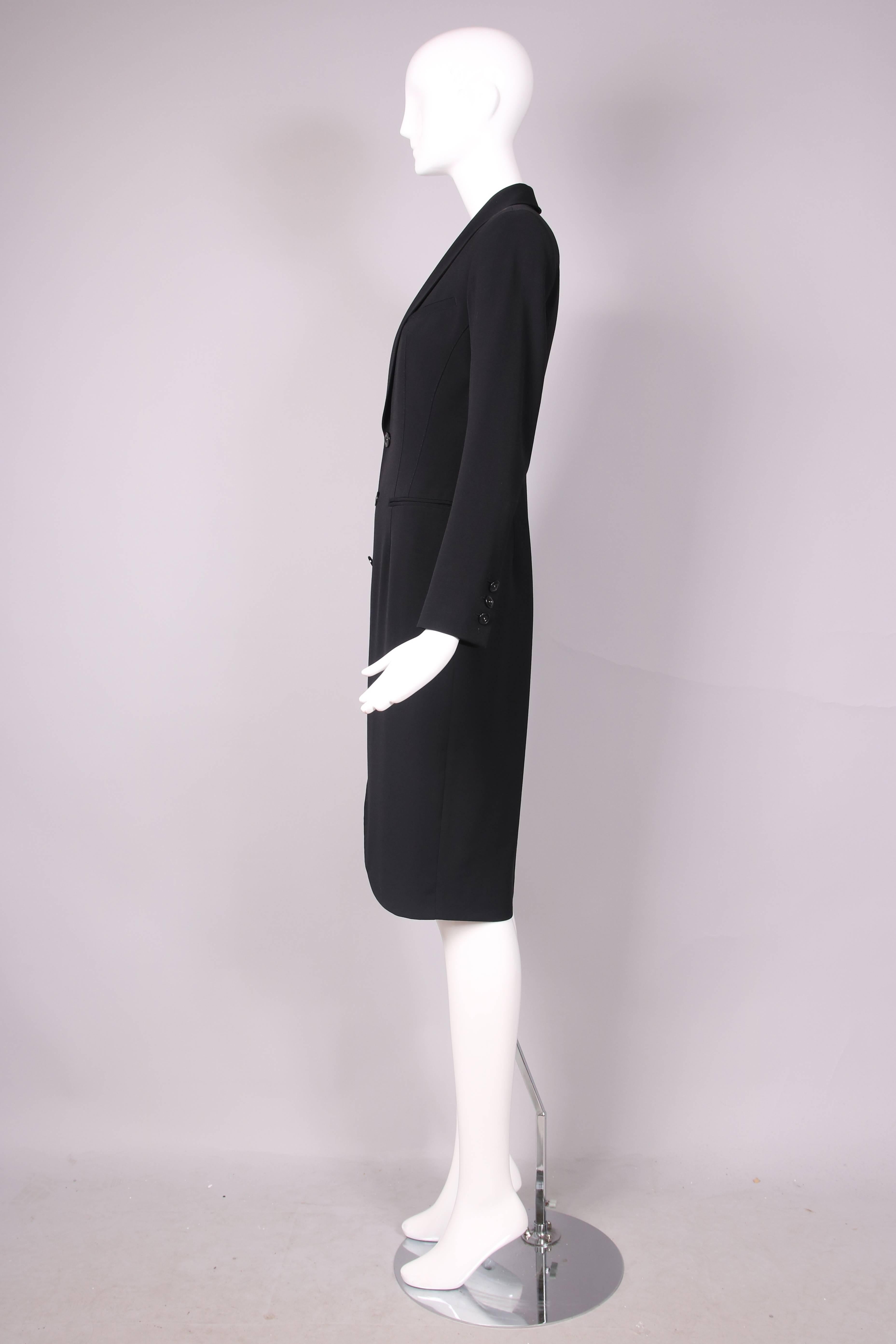 Vintage Jean Paul Gaultier Tuxedo Dress/Coat In Excellent Condition In Studio City, CA