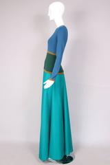 Yves Saint Laurent YSL Colorblocked Sweater & Maxi Skirt Ensemble
