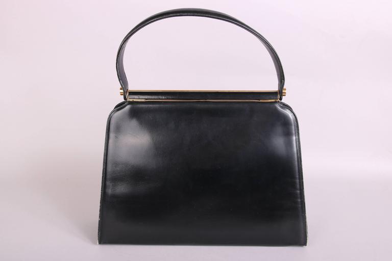 Vintage Milch Black Leather Box Purse Handbag W Working Radio For Women S Or Men Vintage Milch Black Leather Box Purse Handbag W Working Radio For