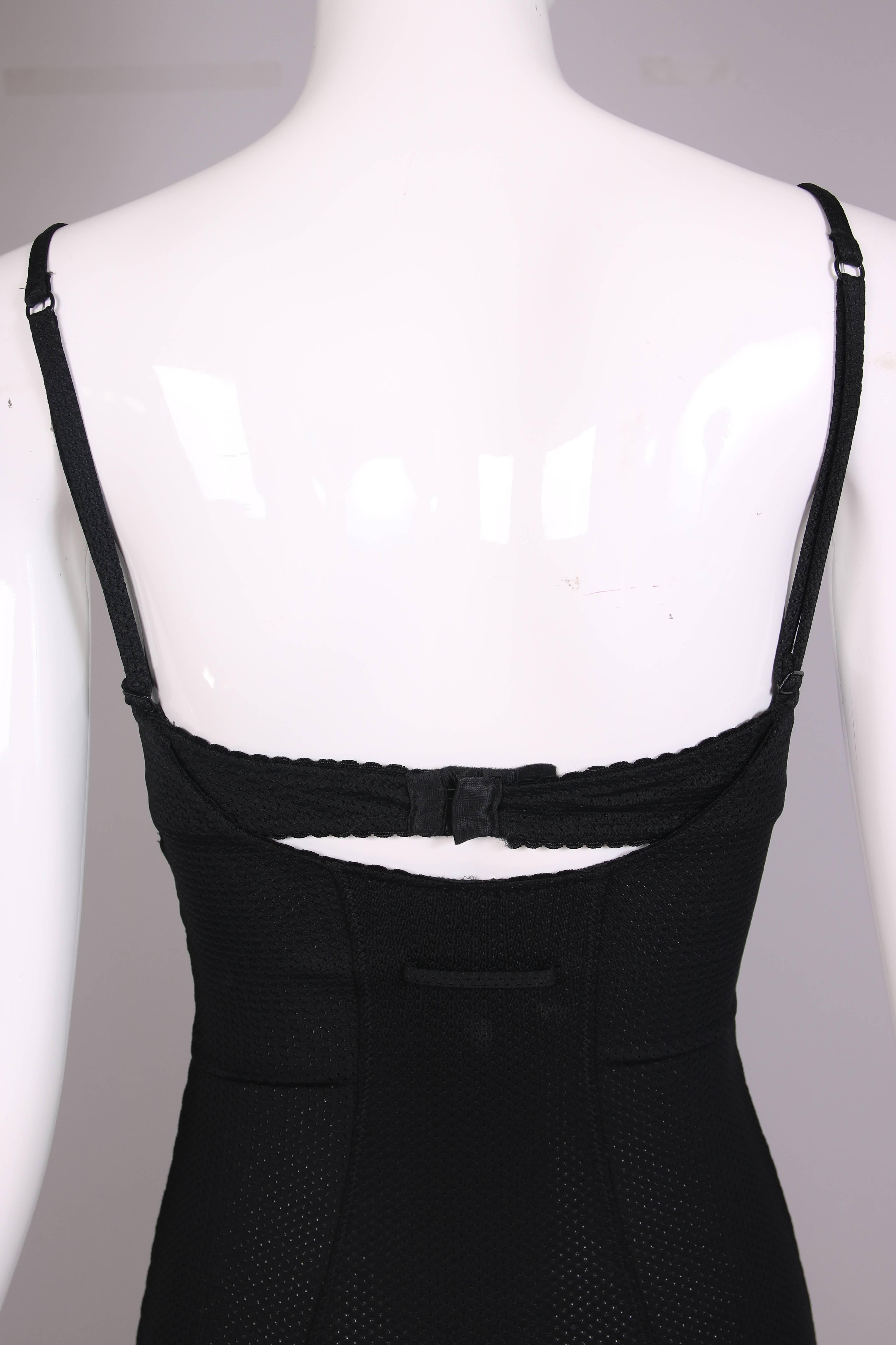 Women's Vintage Jean-Paul Gaultier Black Bustier Bodycon Dress