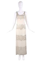 Jacques Reval Haute Couture Beaded Chiffon Evening Gown ca.1960's