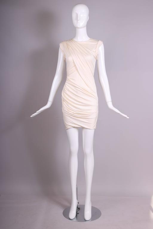 Alexander Wang Creme-Colored Stretch Draped Sleeveless Mini Dress For Sale  at 1stDibs | alexander wang dress sale, alexander wang draped dress, alexander  wang mini dress